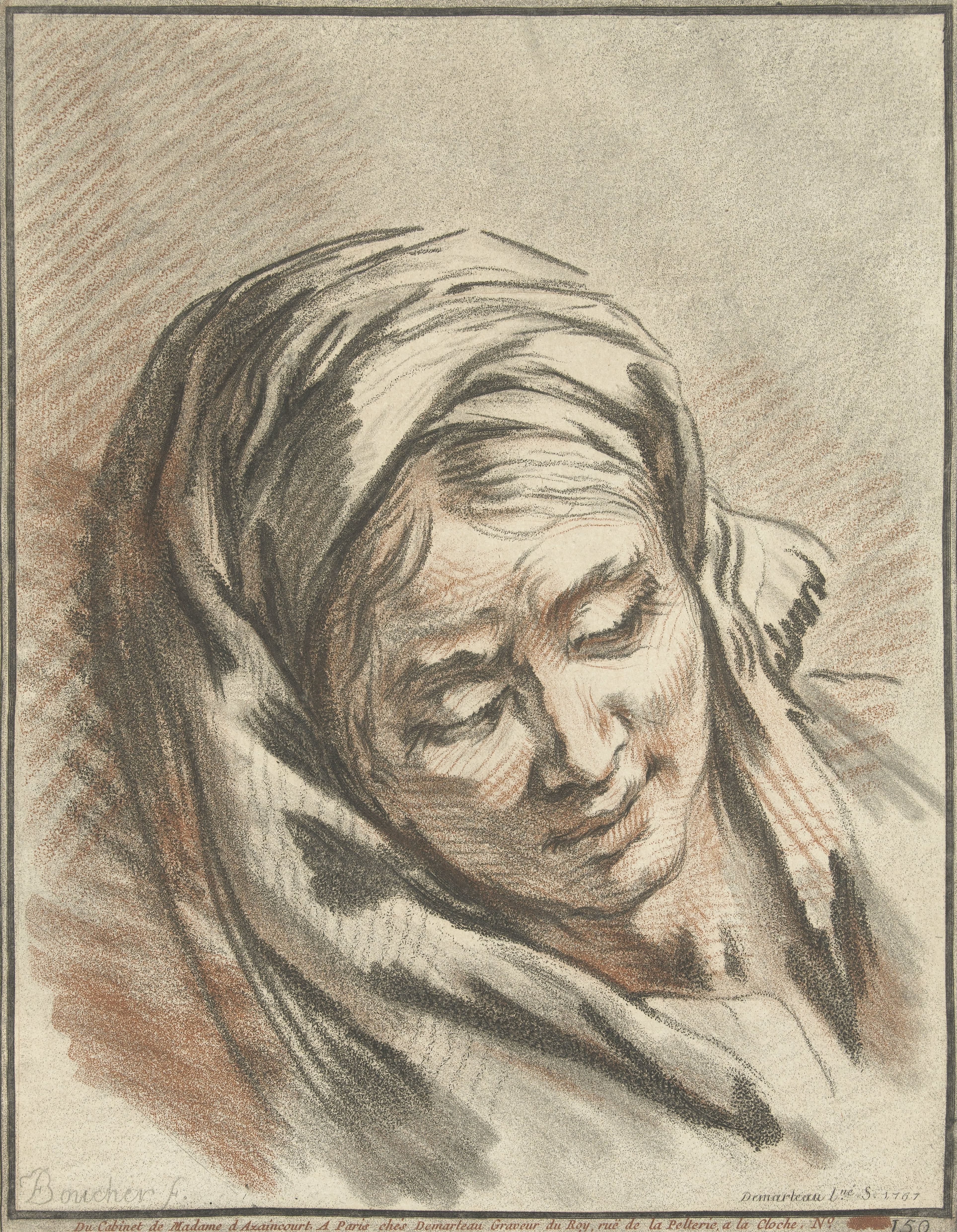 Hoofd van vrouw met hoofddoek