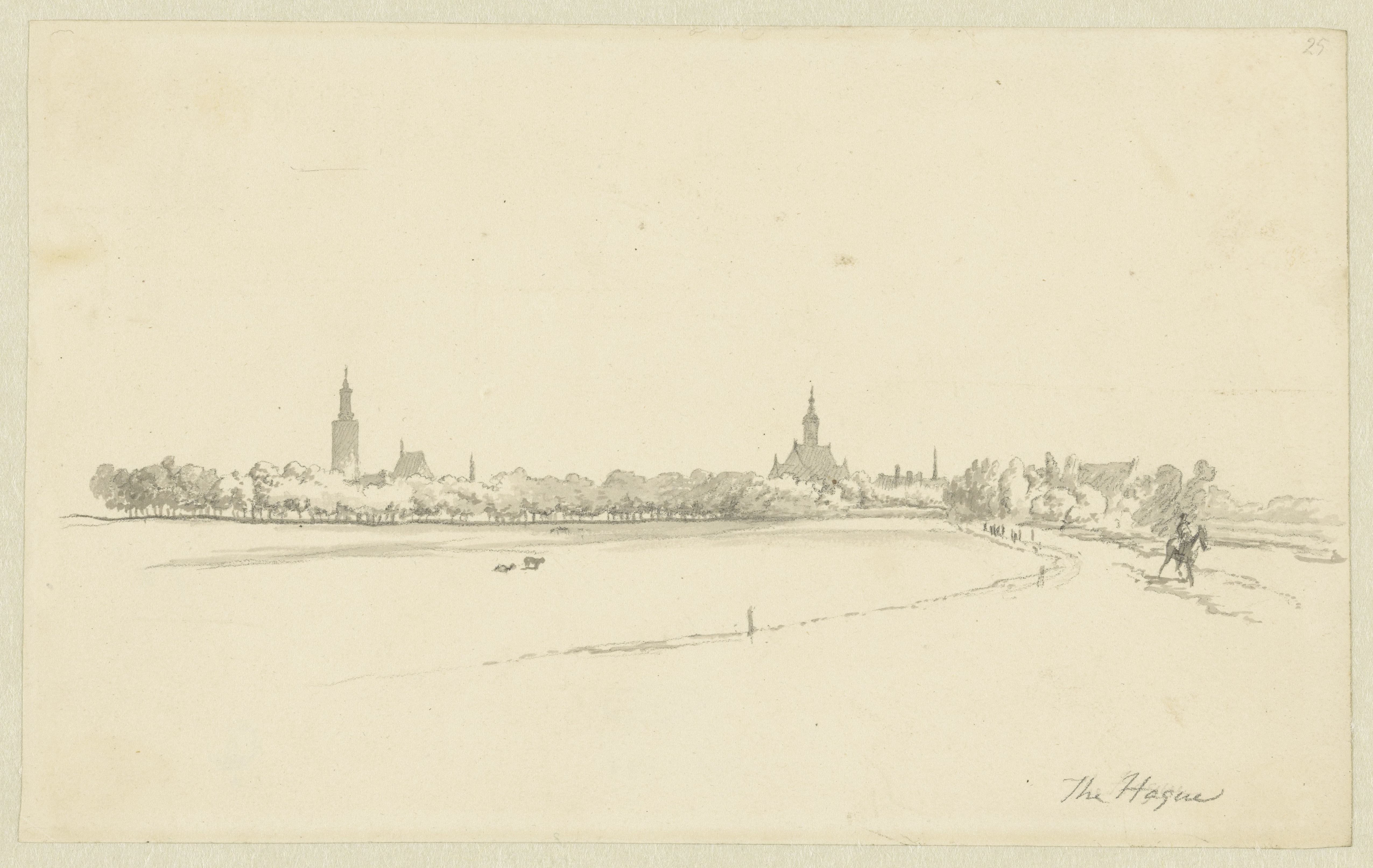 Gezicht op Den Haag vanuit het zuiden