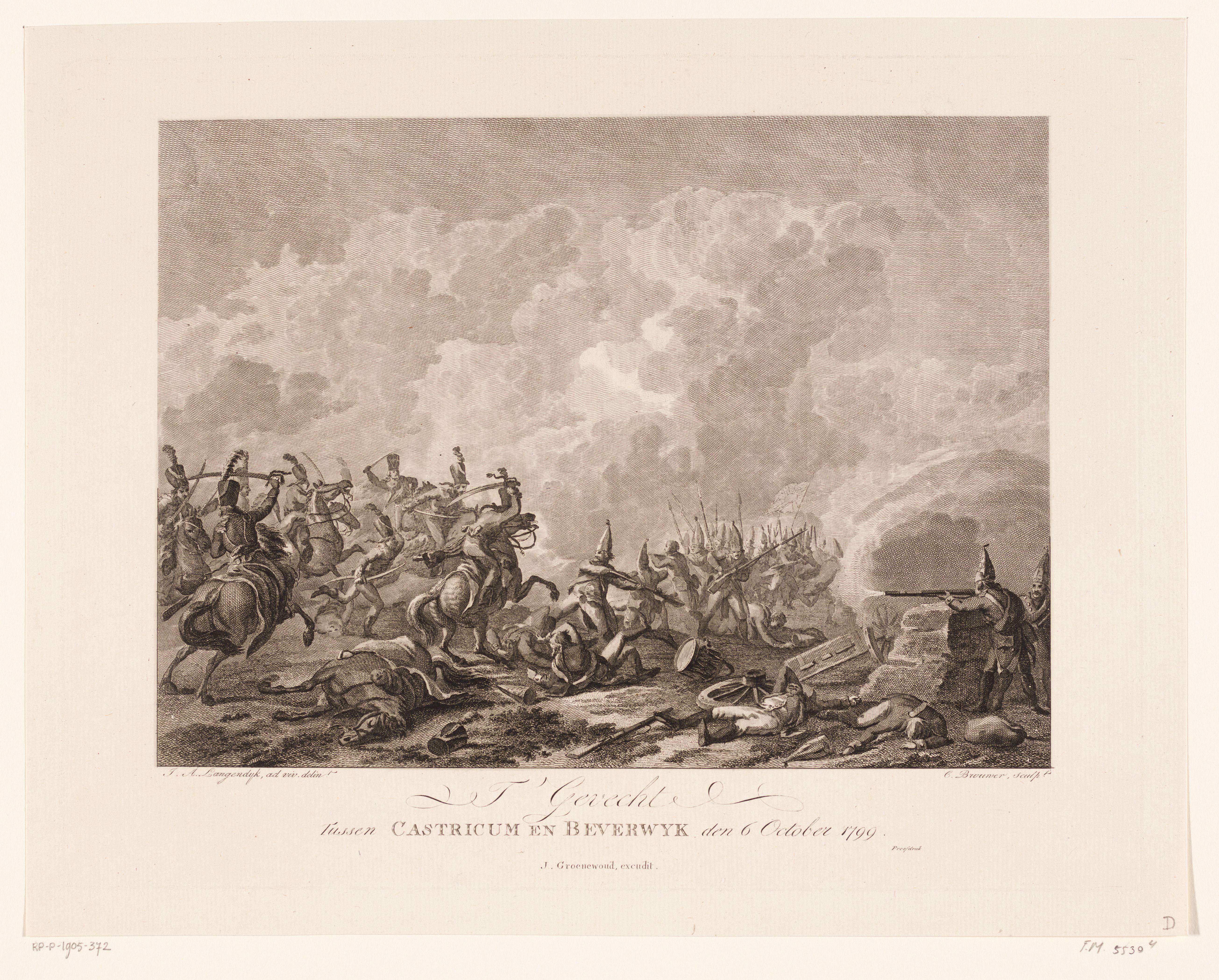 Het Frans-Bataafse leger verjaagt de Russen en Engelsen bij Castricum en Beverwijk op 6 oktober 1799