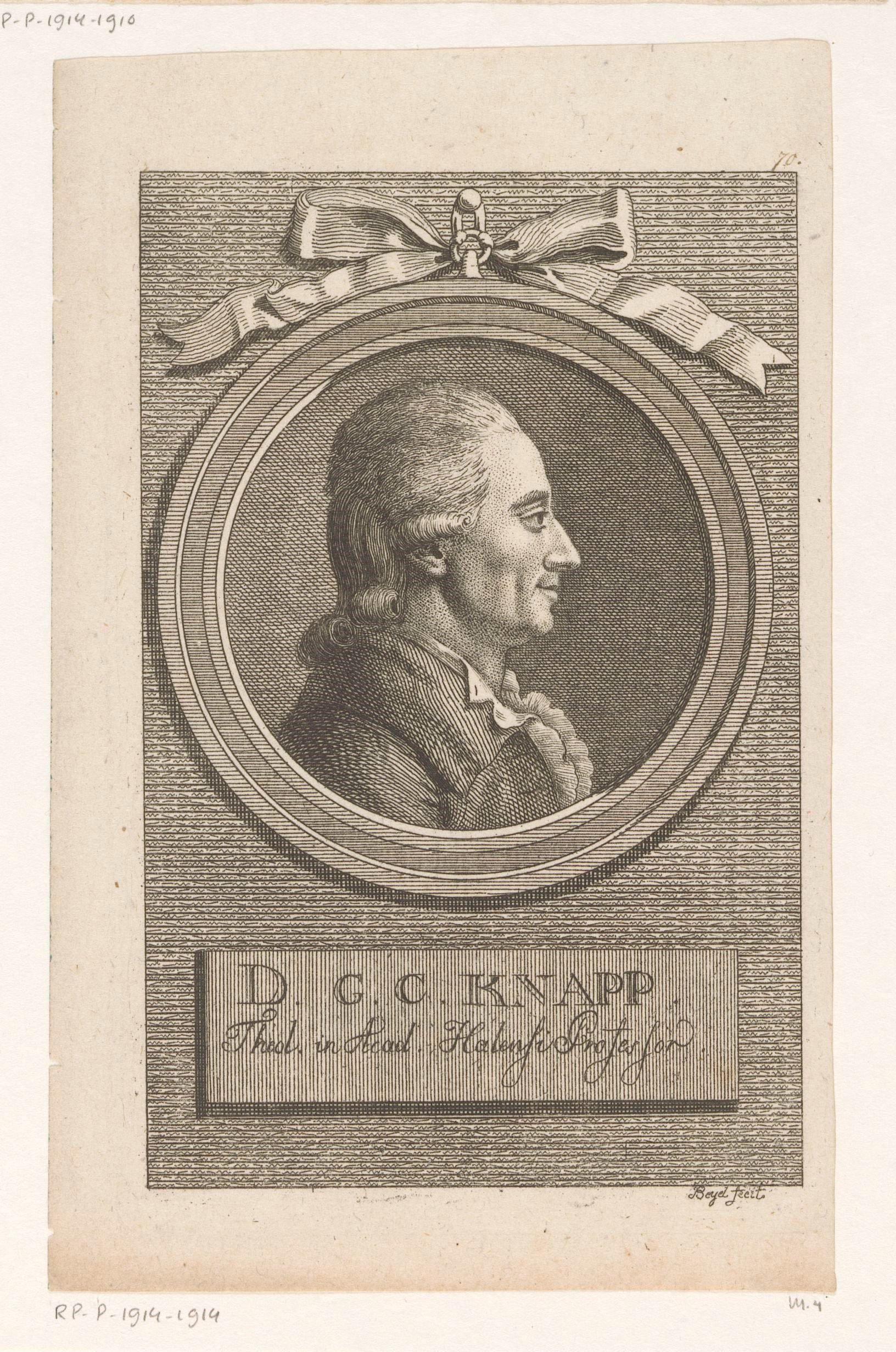 Portret van Georg Christian Knapp