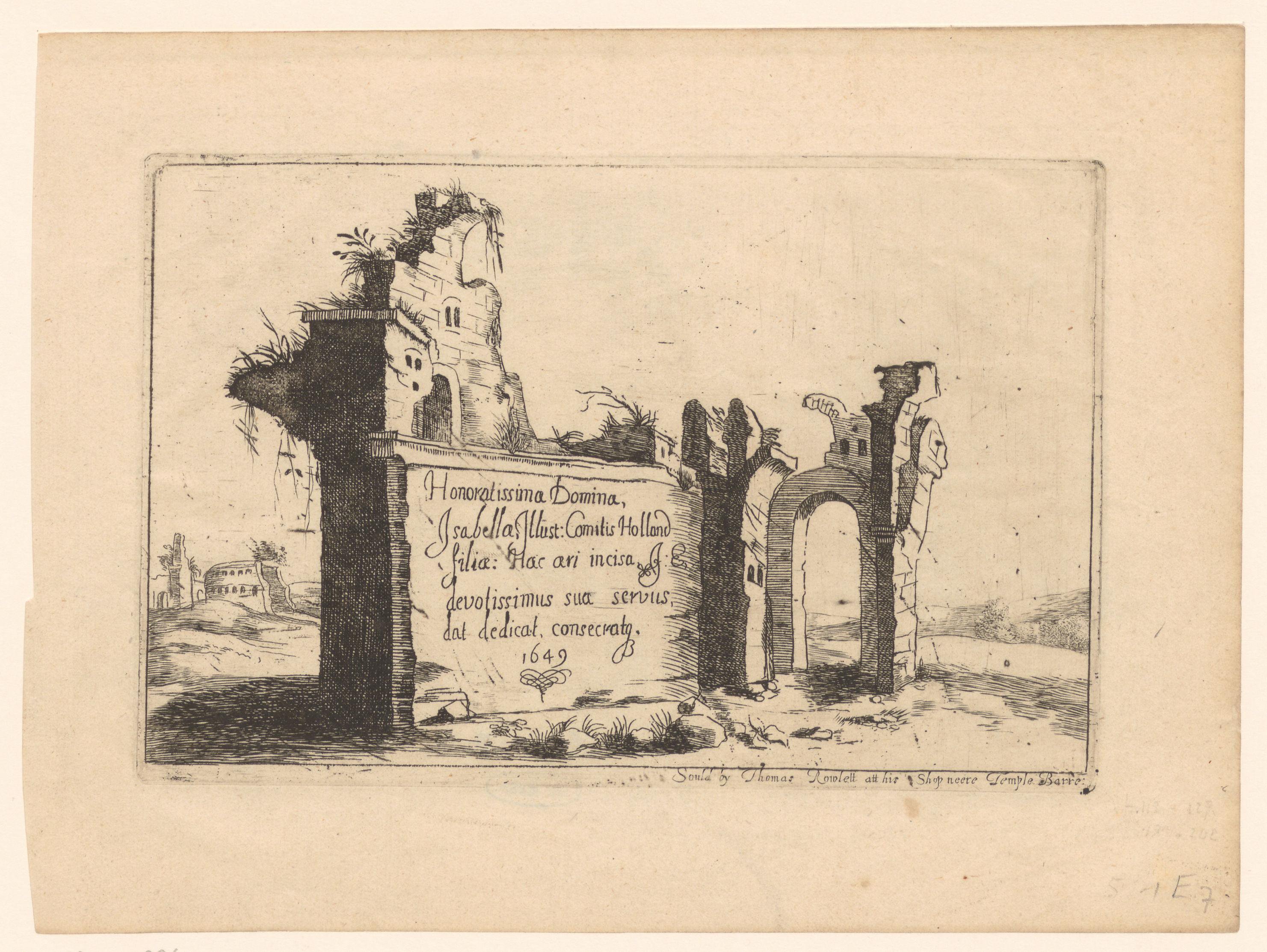 Ruïne in een landschap