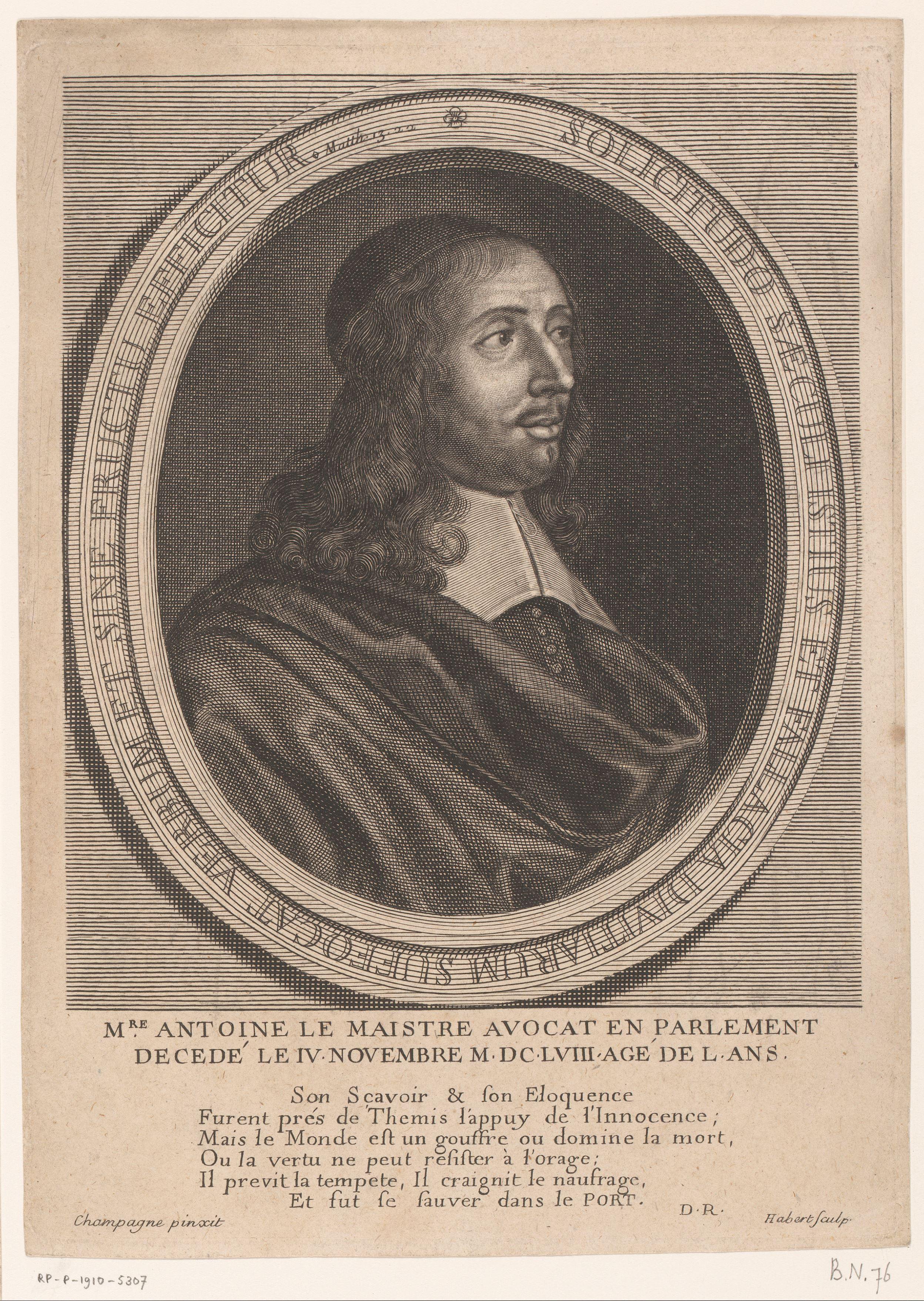 Portret van Antoine le Maistre
