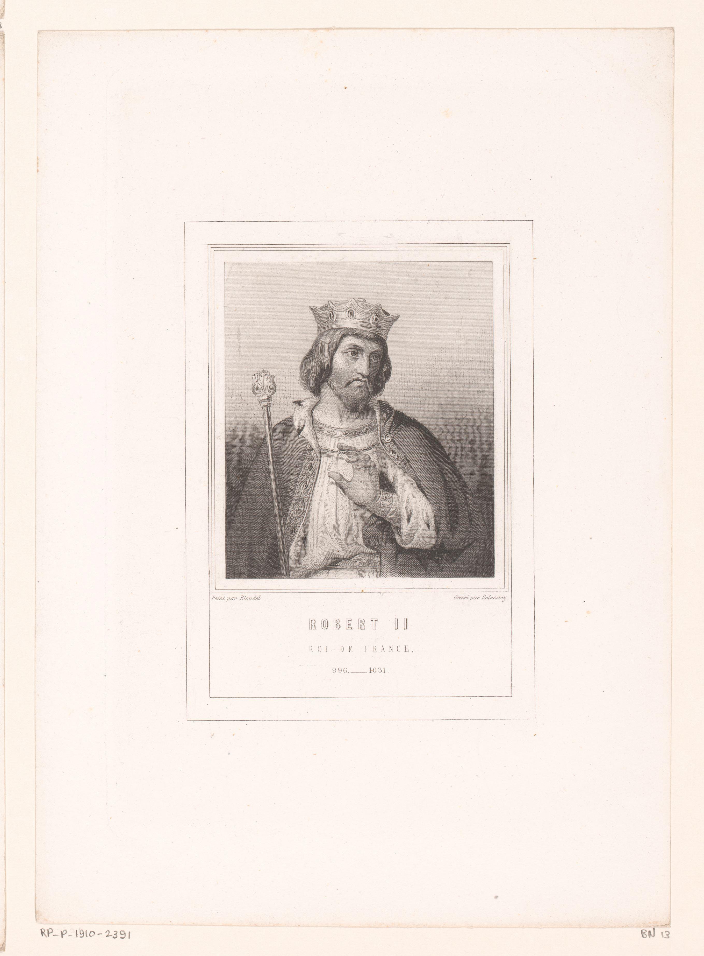 Portret van Robert II de Vrome, koning van Frankrijk