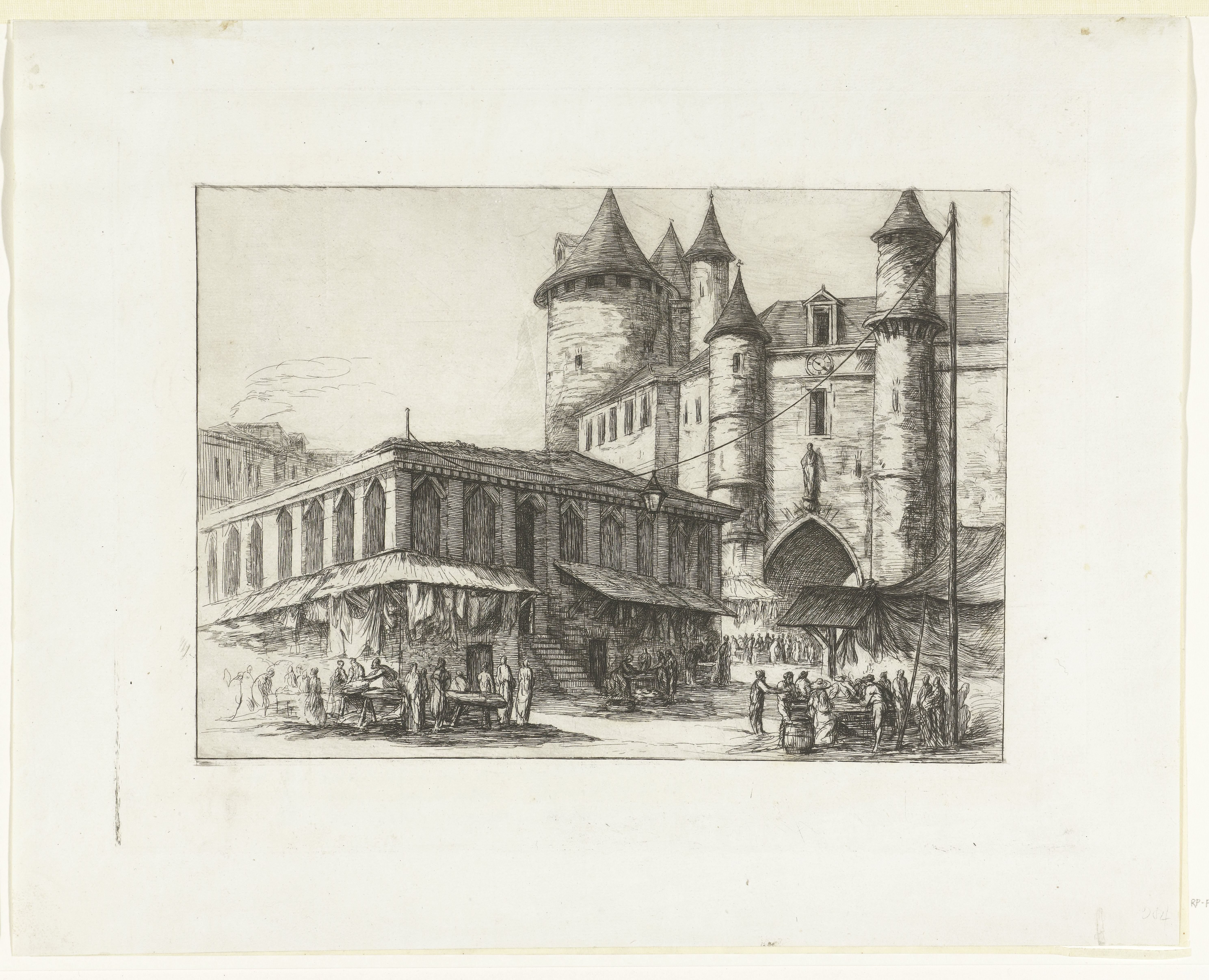 Fort Grand Châtelet en marktplein in Parijs