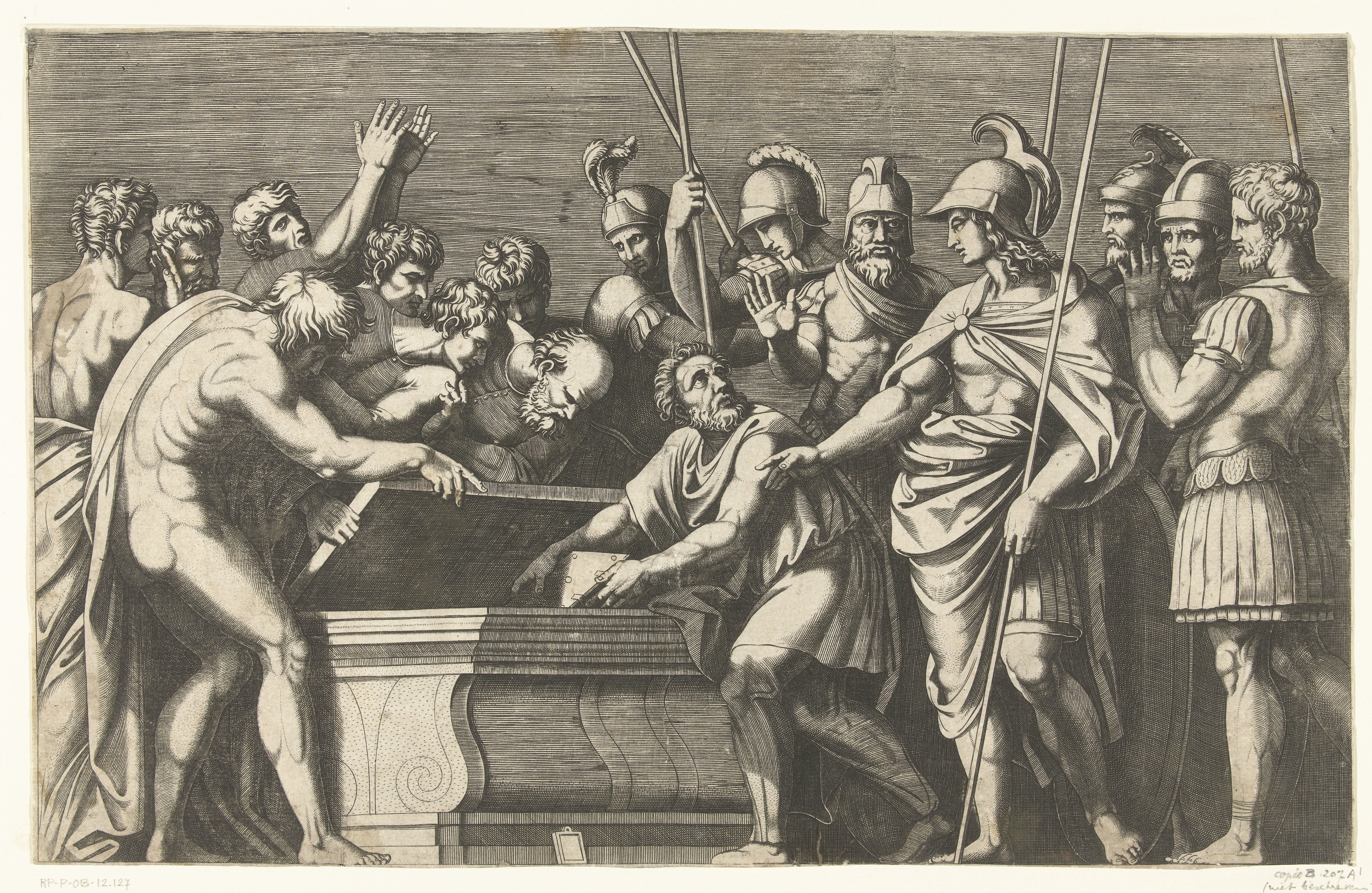Alexander de Grote laat de werken van Homerus veilig opbergen