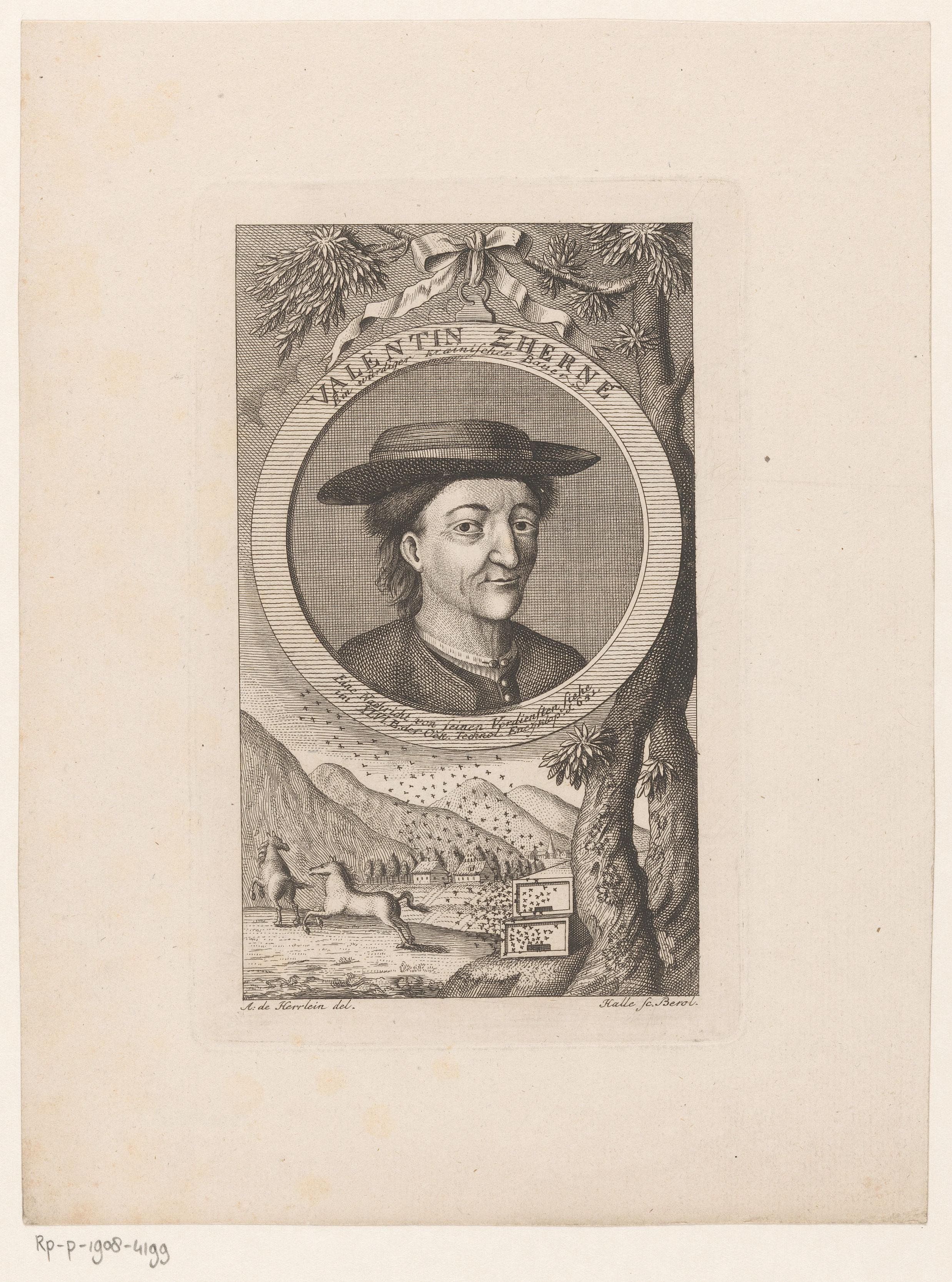 Portret van Valentin Zherné