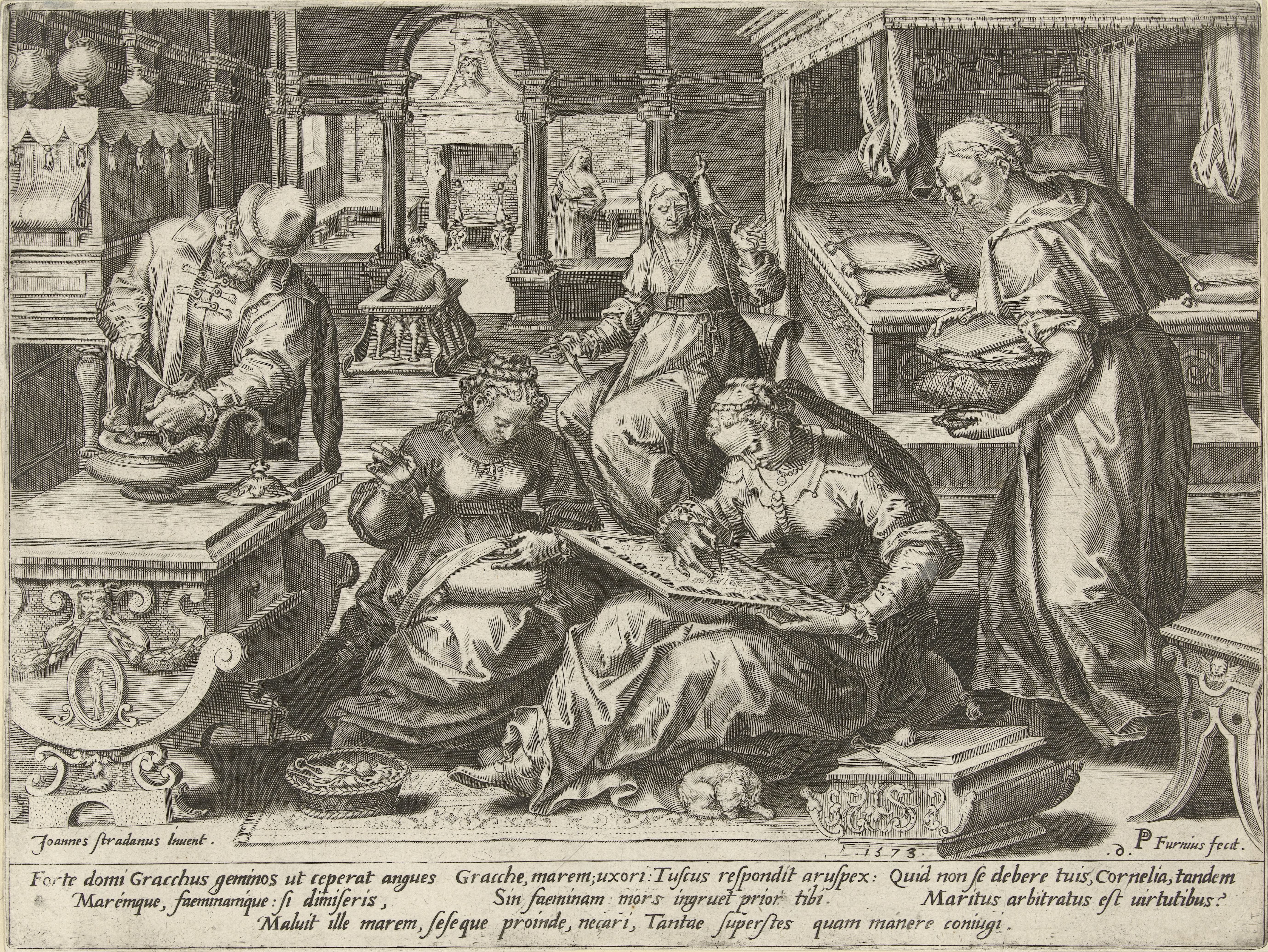 Cornelia en Gracchus binnenshuis