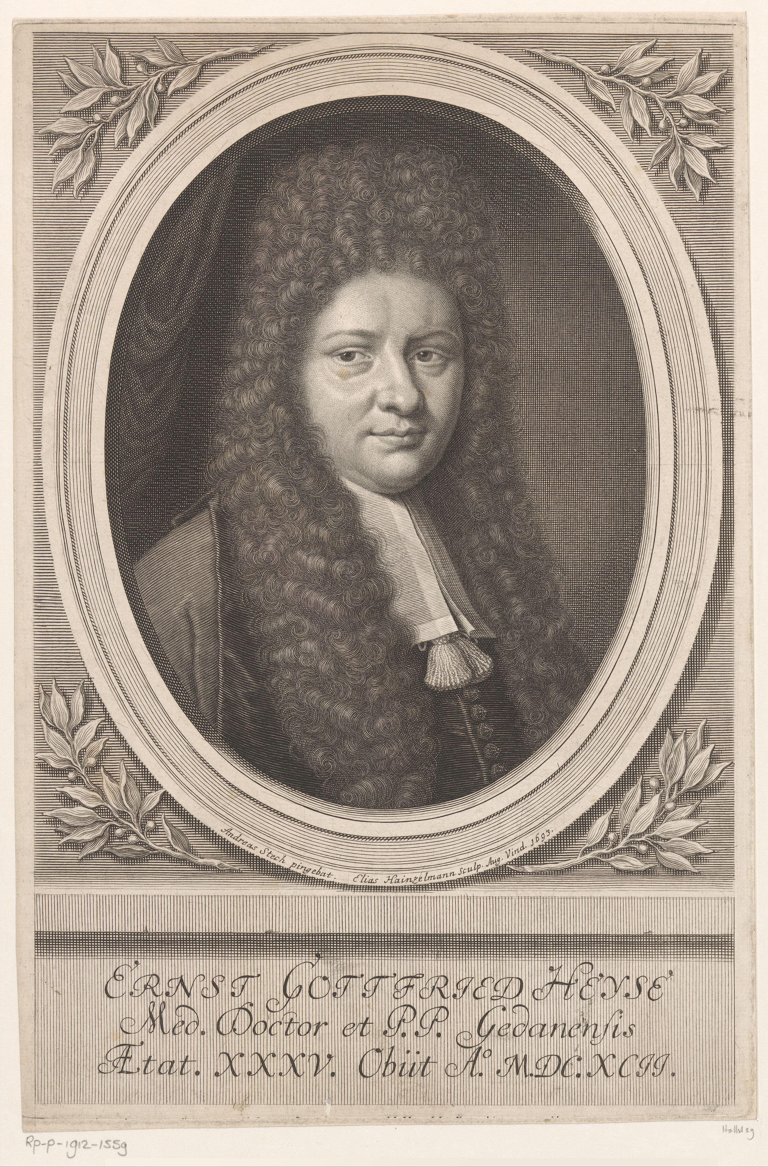 Portret van Ernst Gottfried Heyse op 35-jarige leeftijd