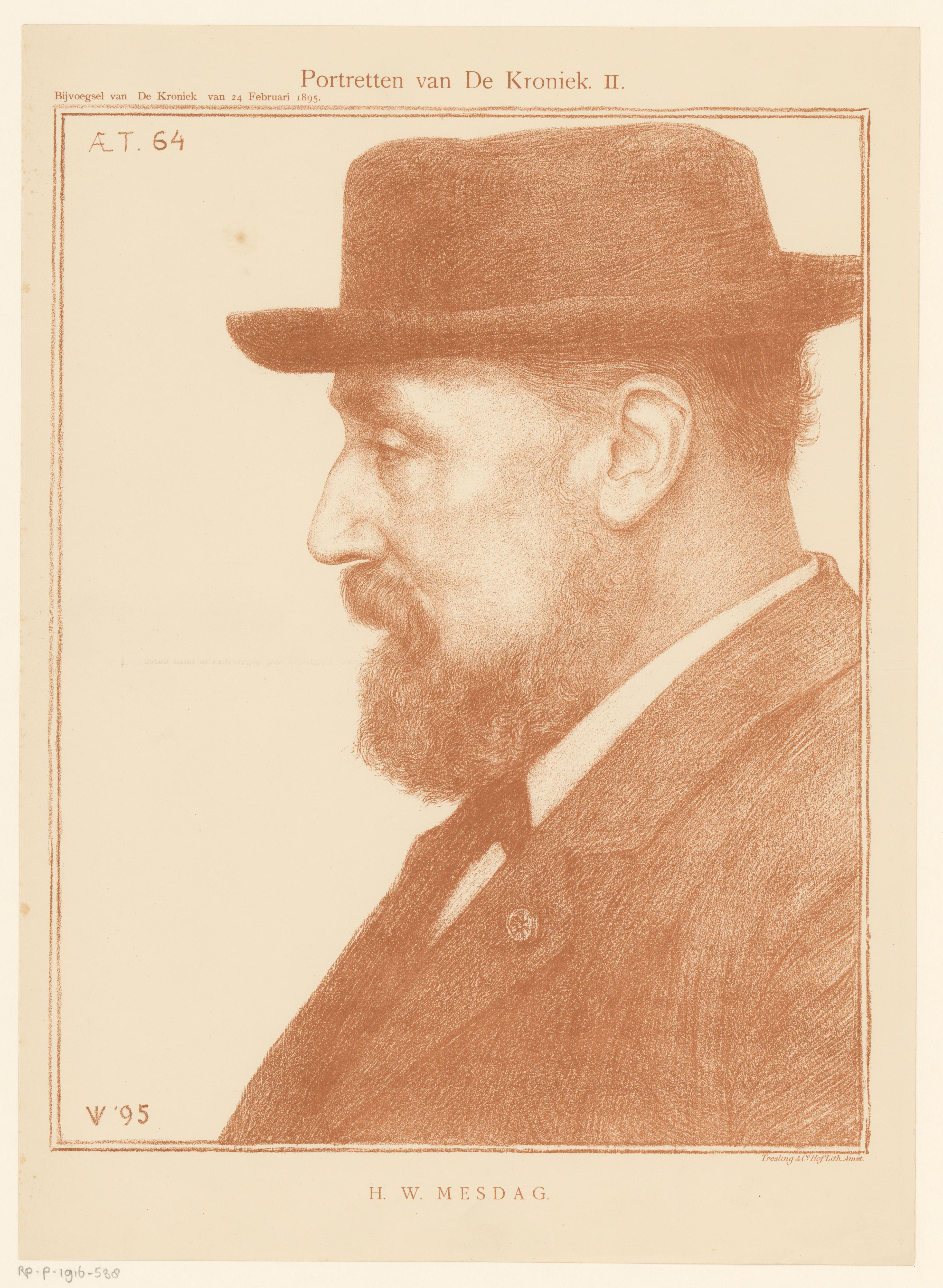 Portret van Hendrik Willem Mesdag