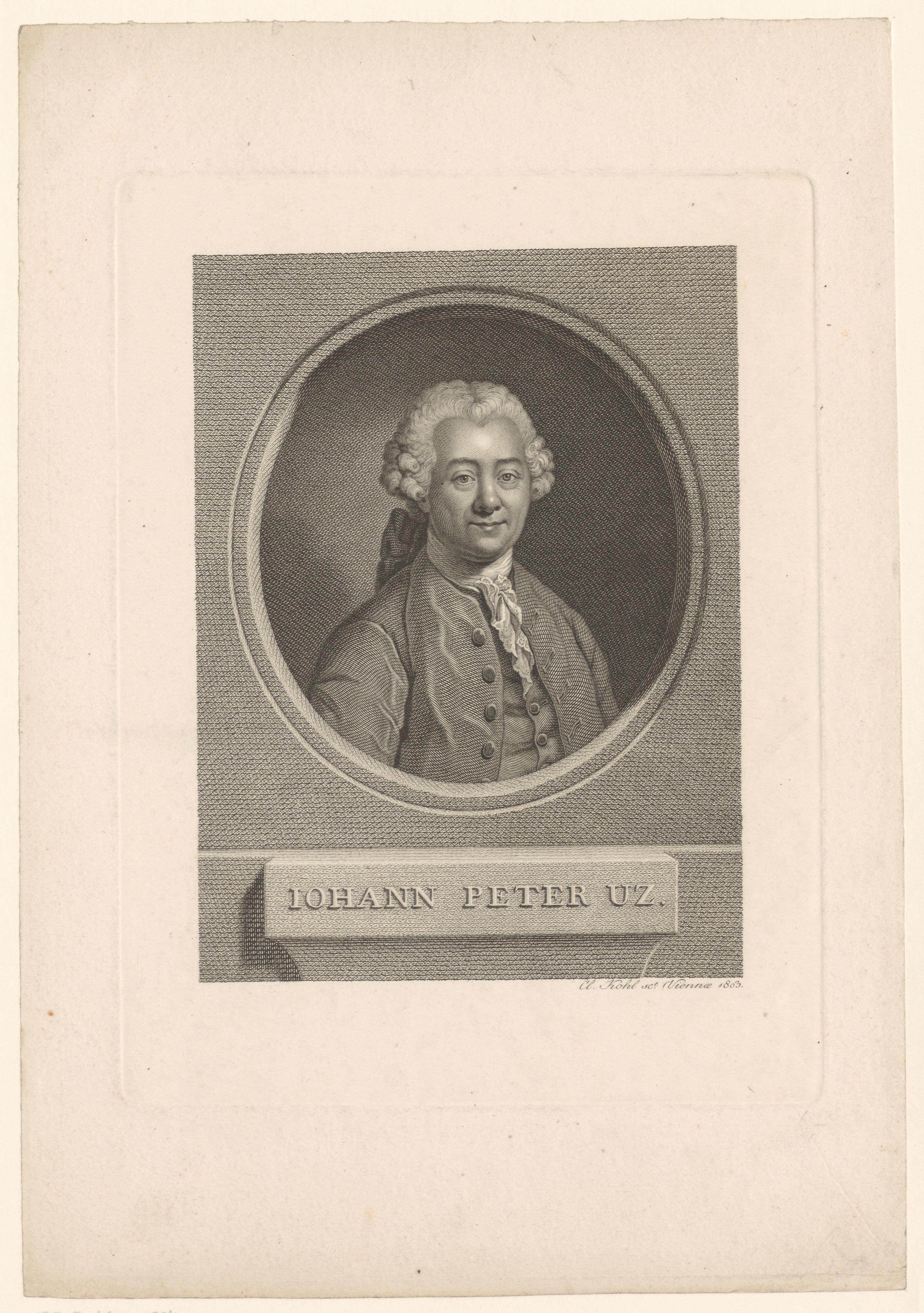 Portret van Johann Peter Uz