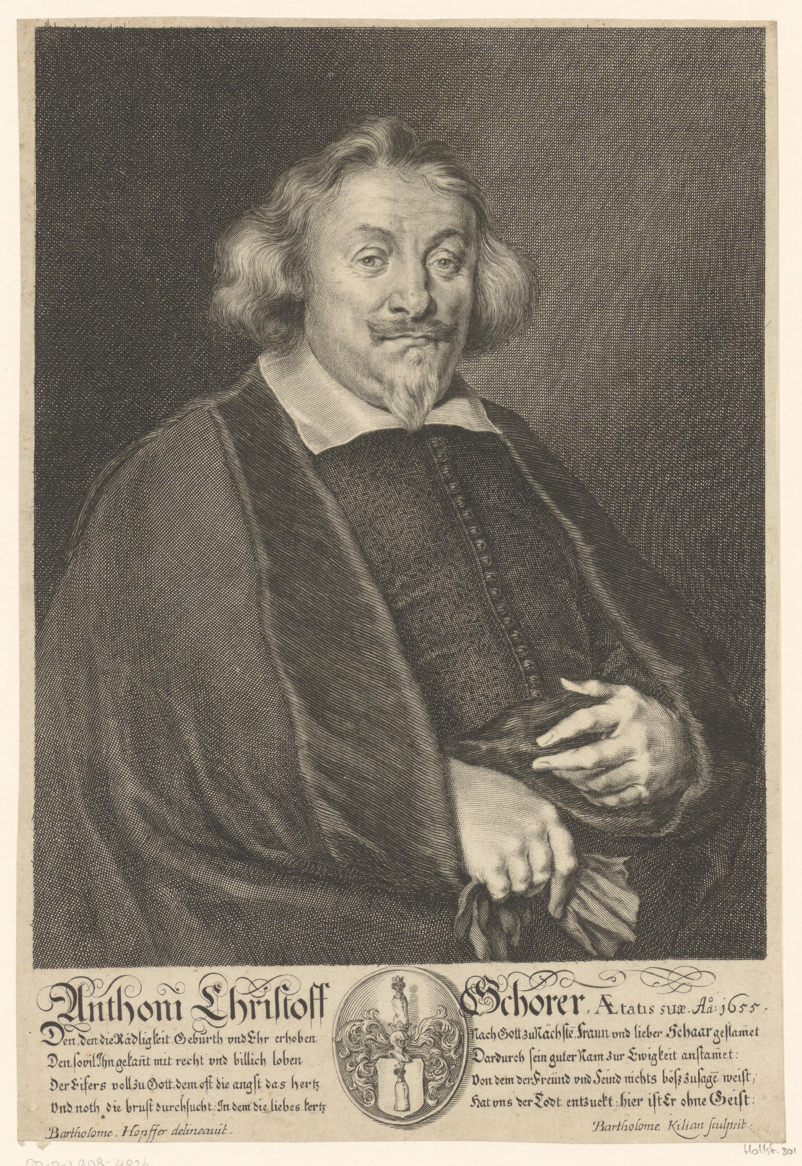 Portret van Anton Christoph Schorer
