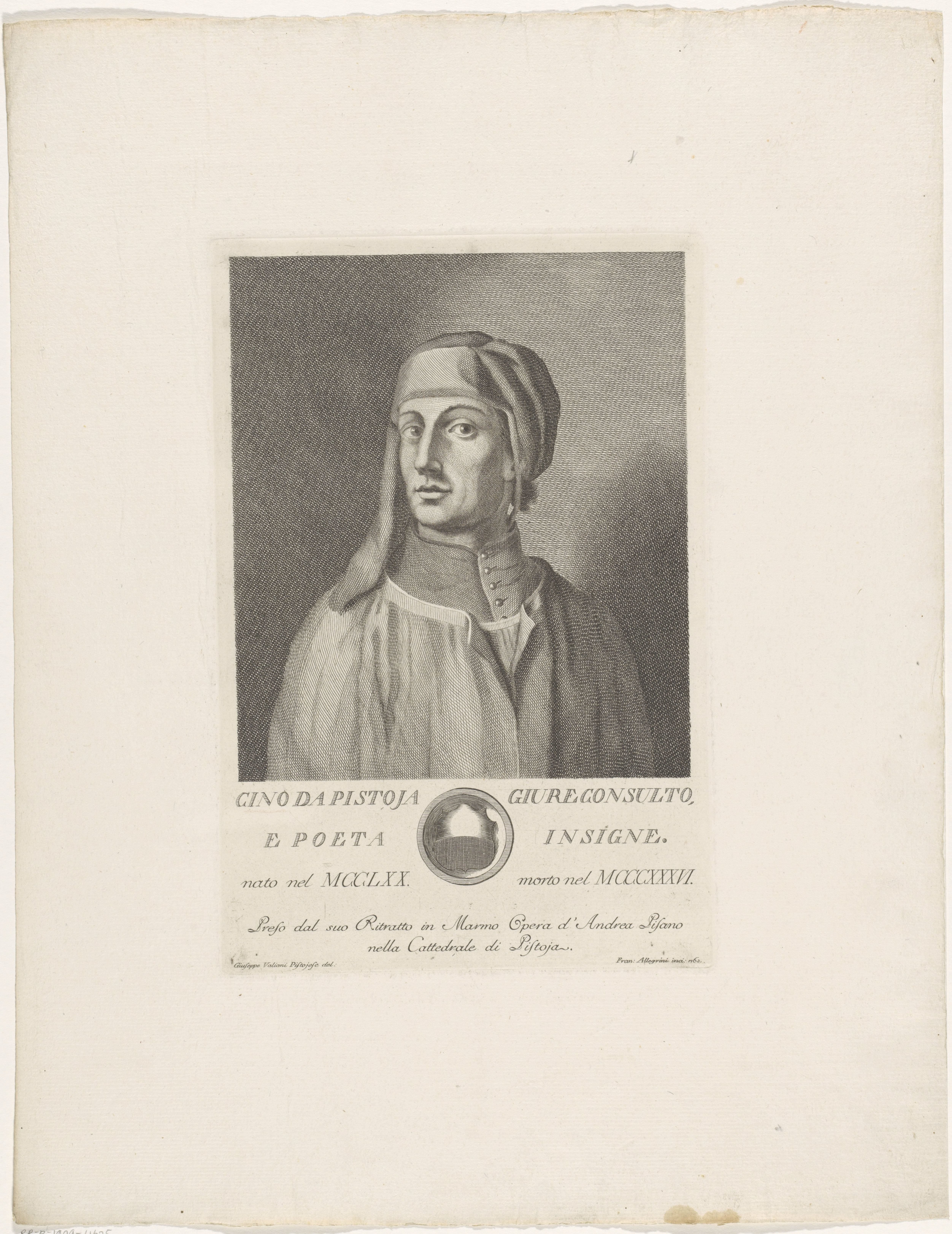 Portret van Cino da Pistoia