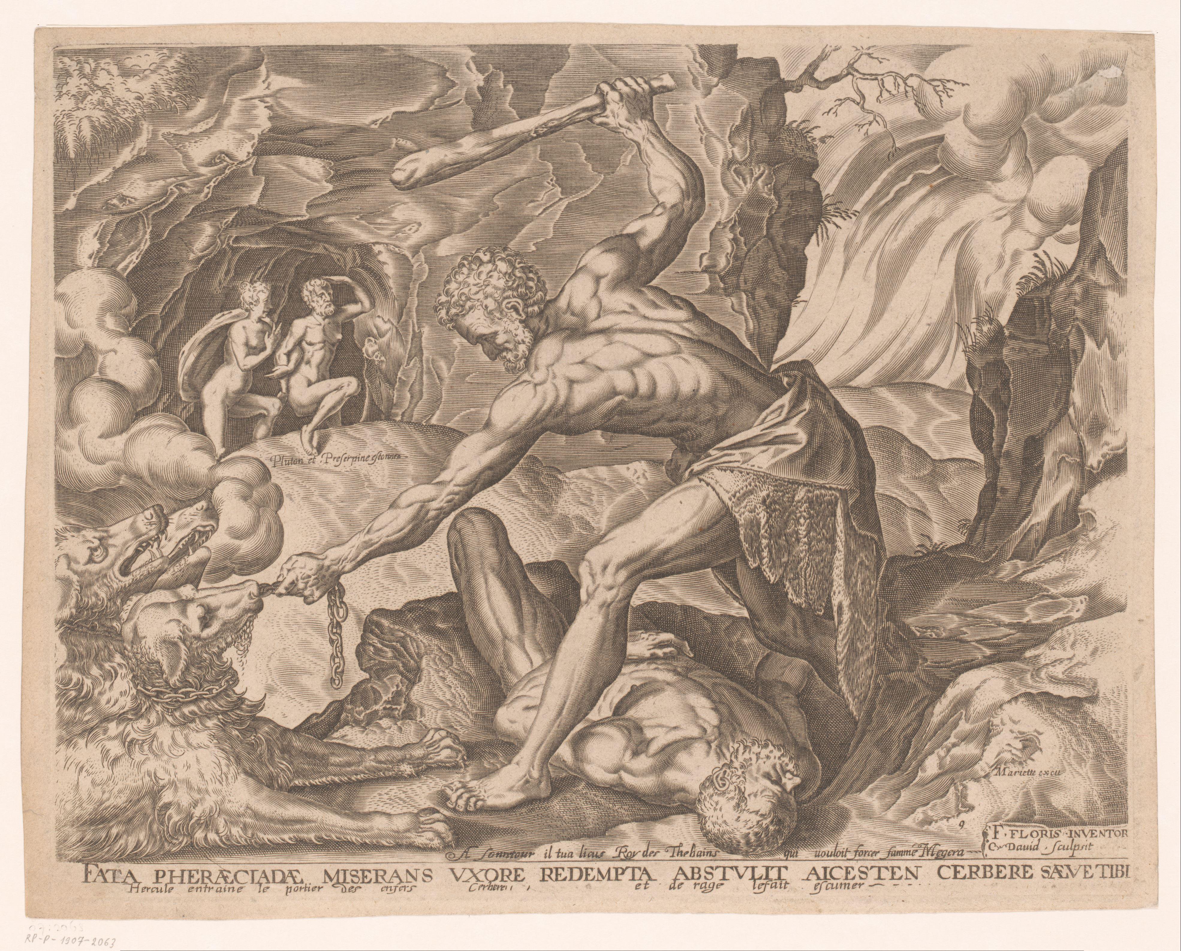Hercules bedwingt Cerberus