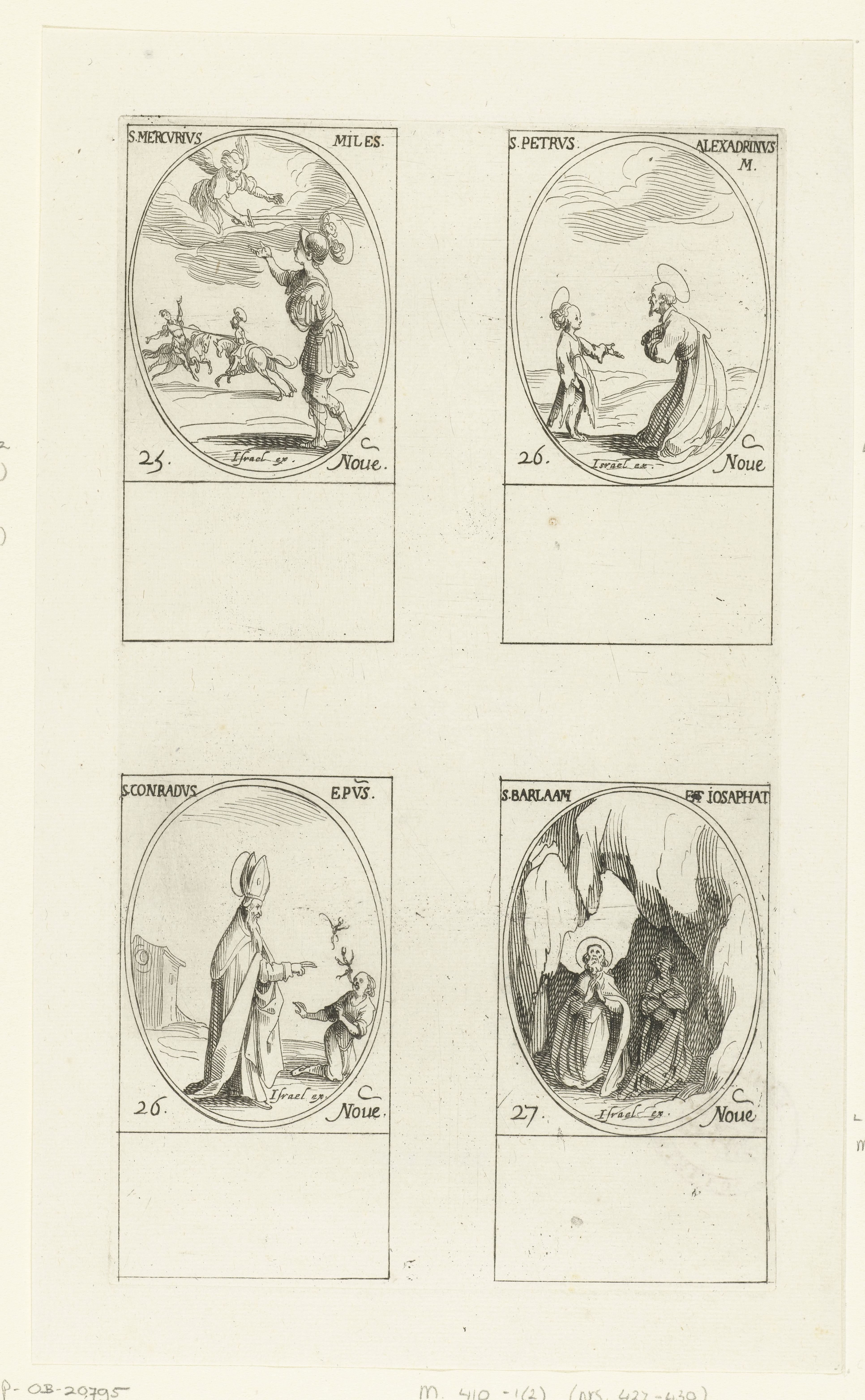 Heilige Mercurius van Cappadocië, Heilige Petrus van Alexandrië, Heilige Conradus van Konstanz, Heilige Barlaam en Heilige Josaphat van Indië (25-27 november)