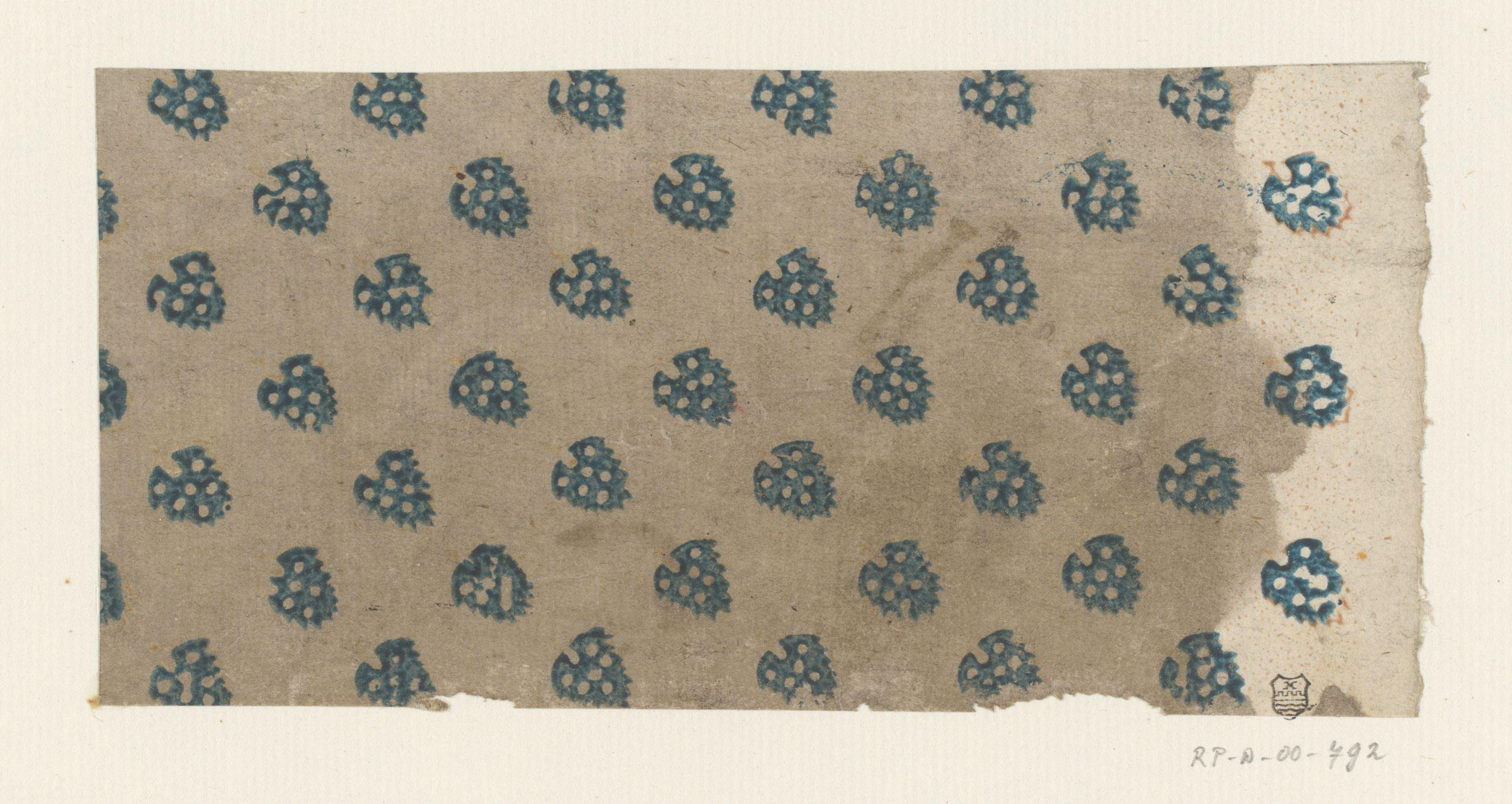 Blad met strooipatroon van bladmotief