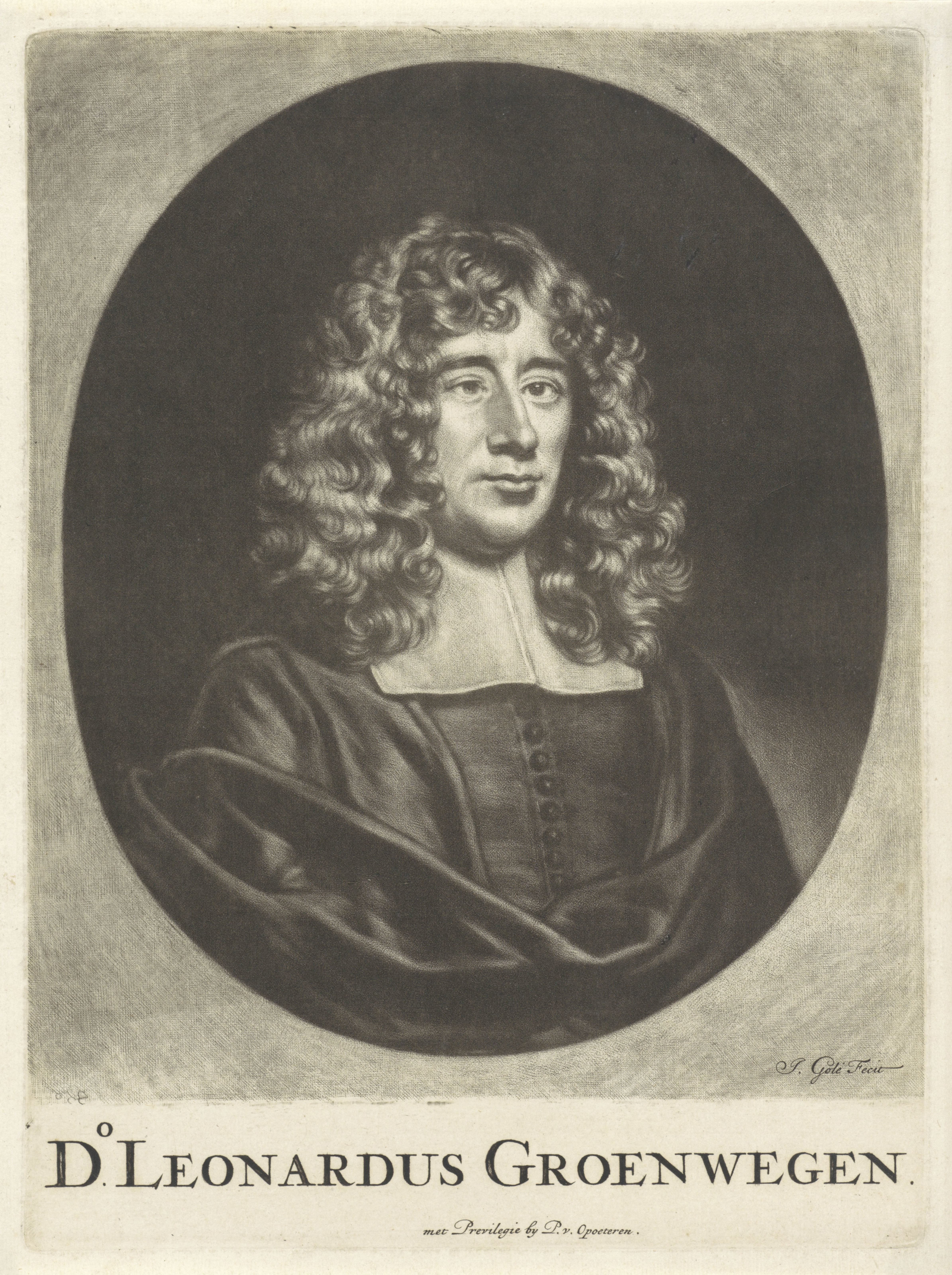 Portret van Leonardus Groenewegen