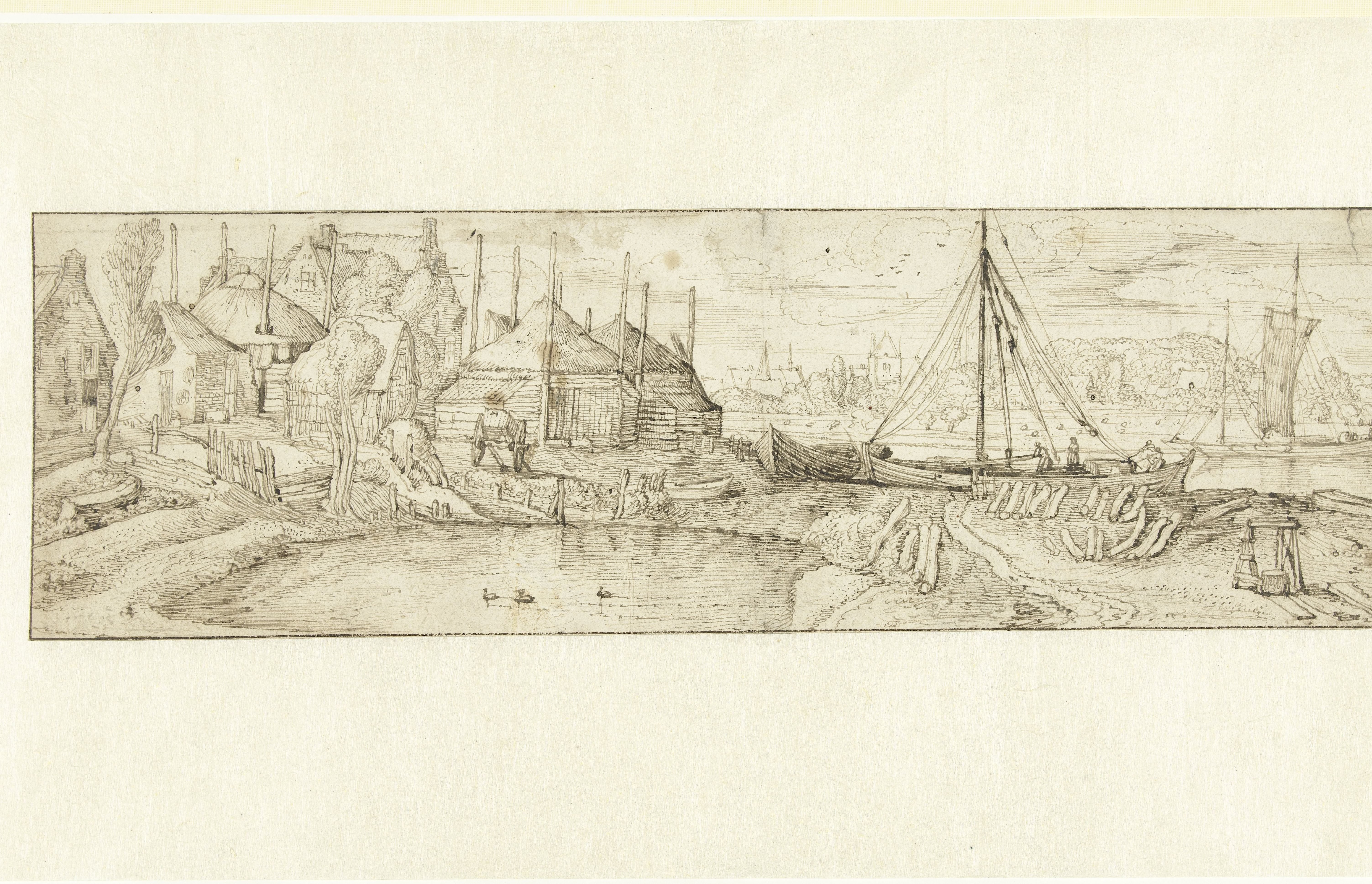Dorp aan een rivier