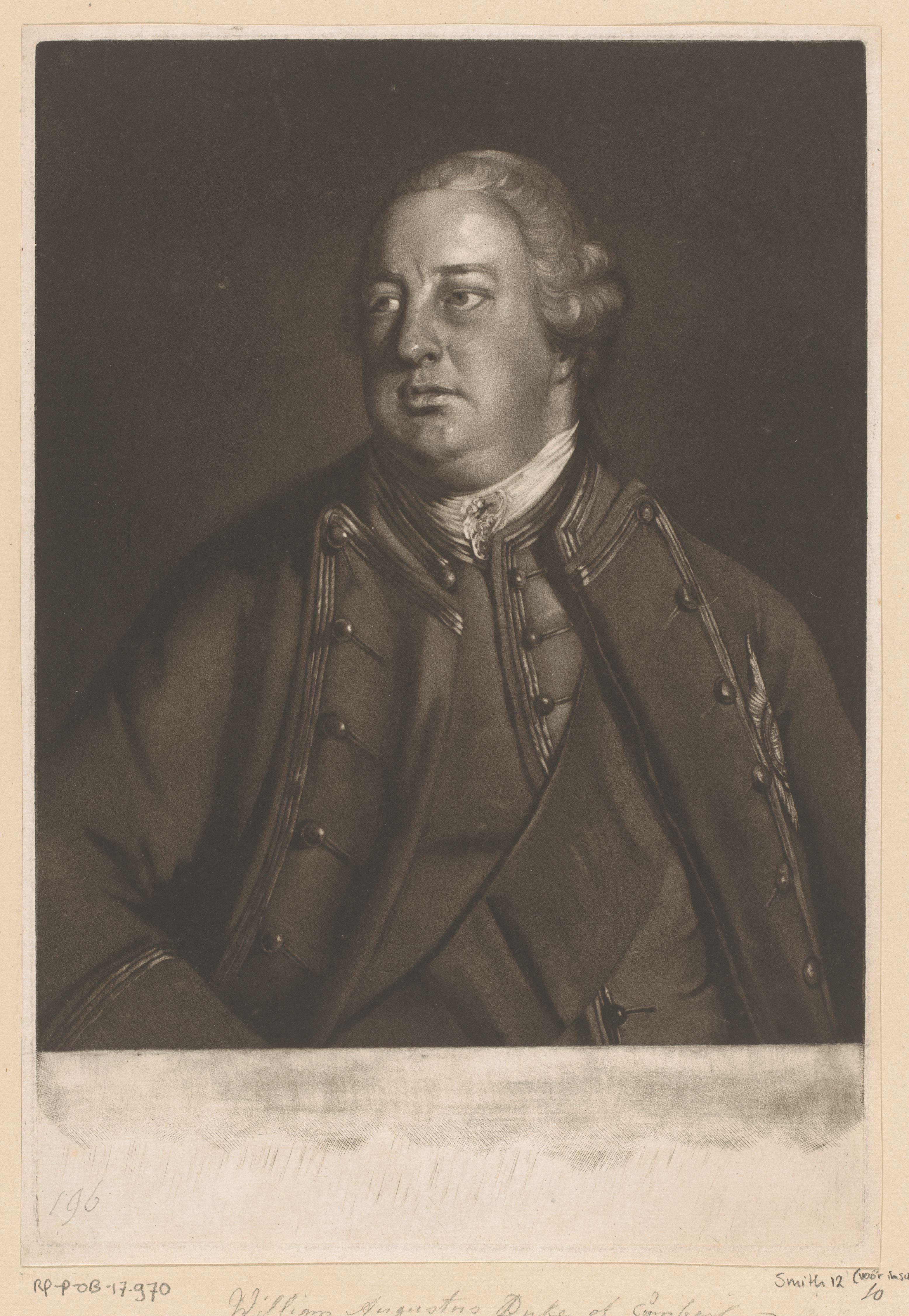 Portret van Willem Augustus van Cumberland