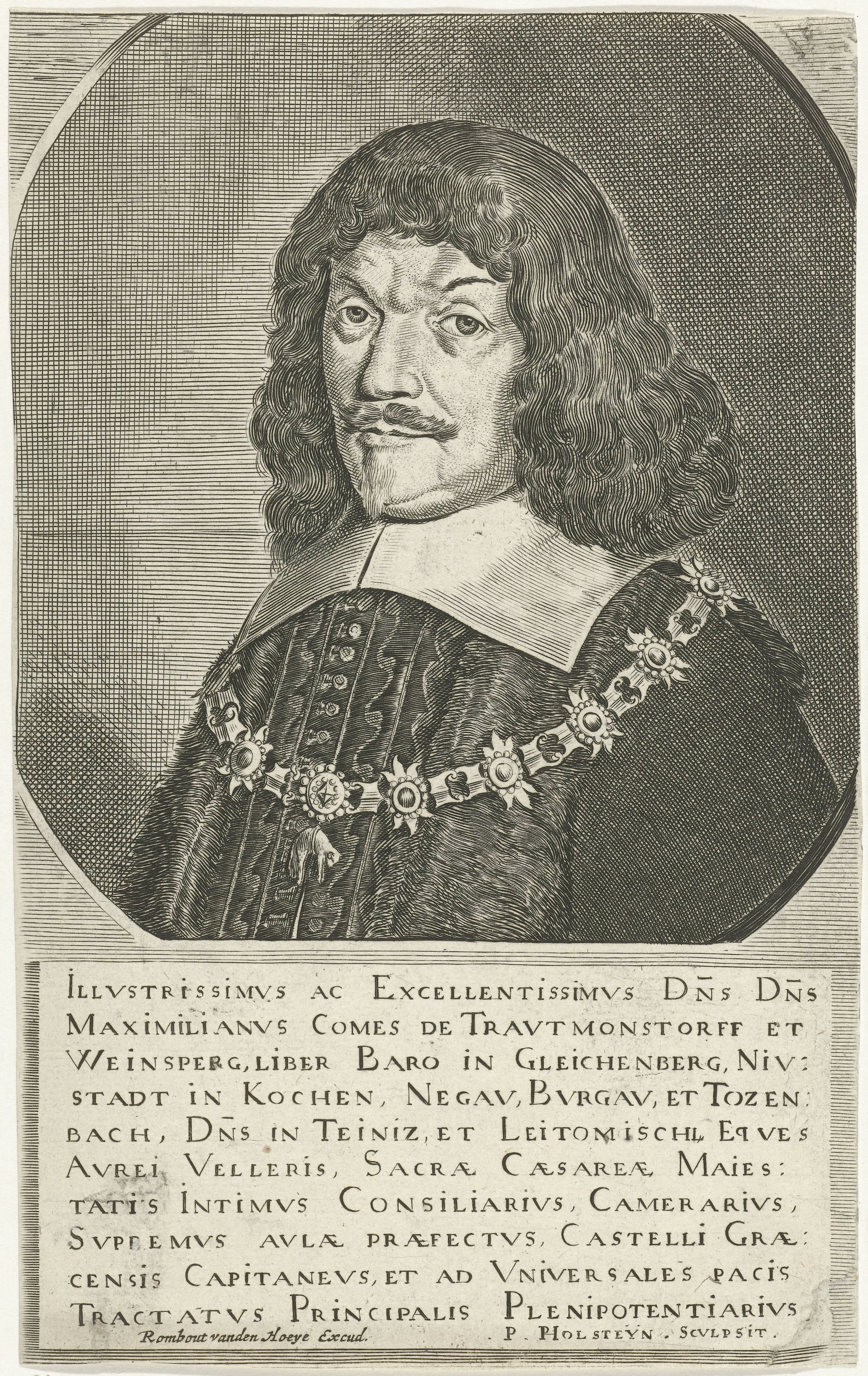 Portret van Maximiliaan, graaf van Trauttmansdorff