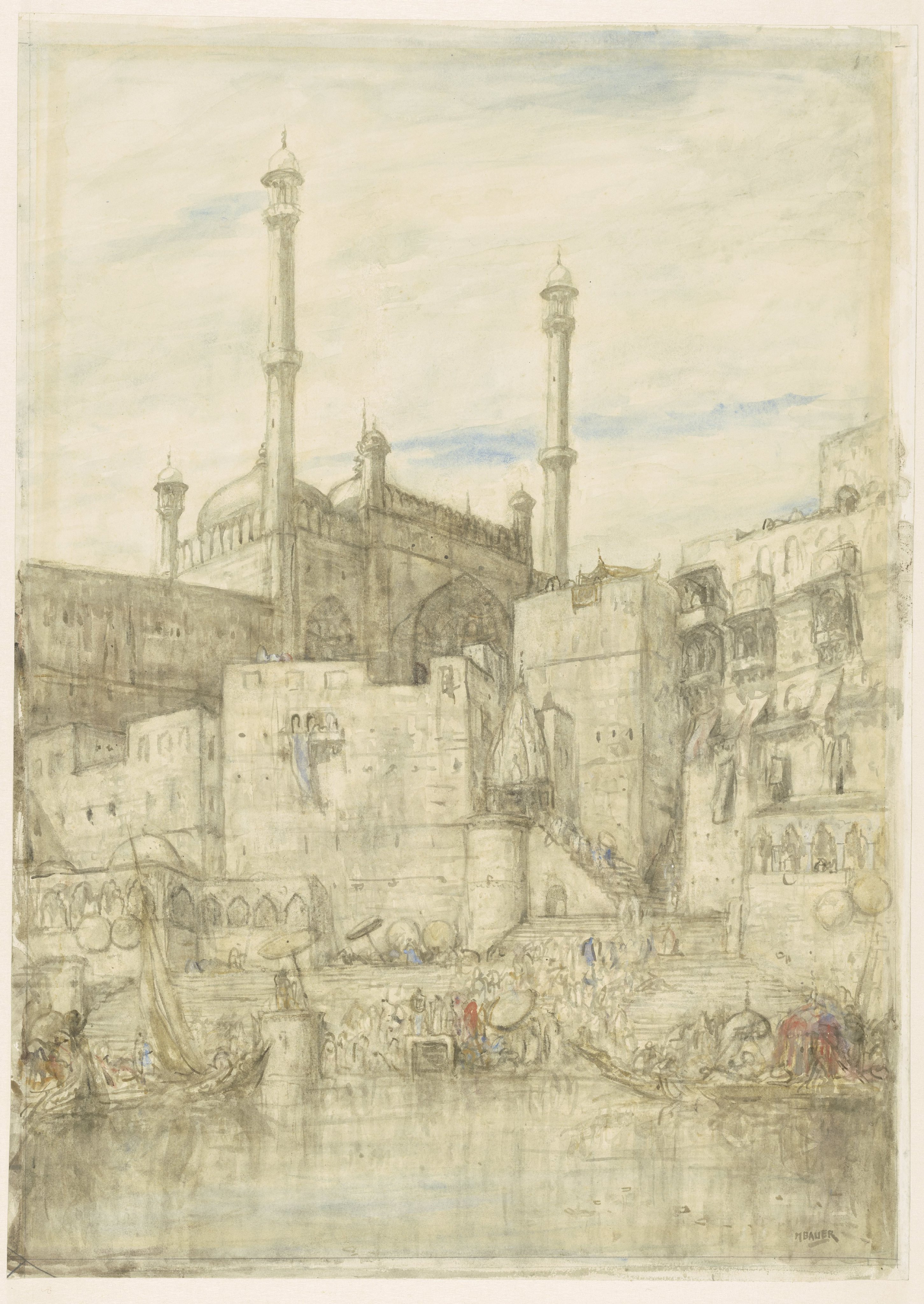 Aan de Ganges bij Benares