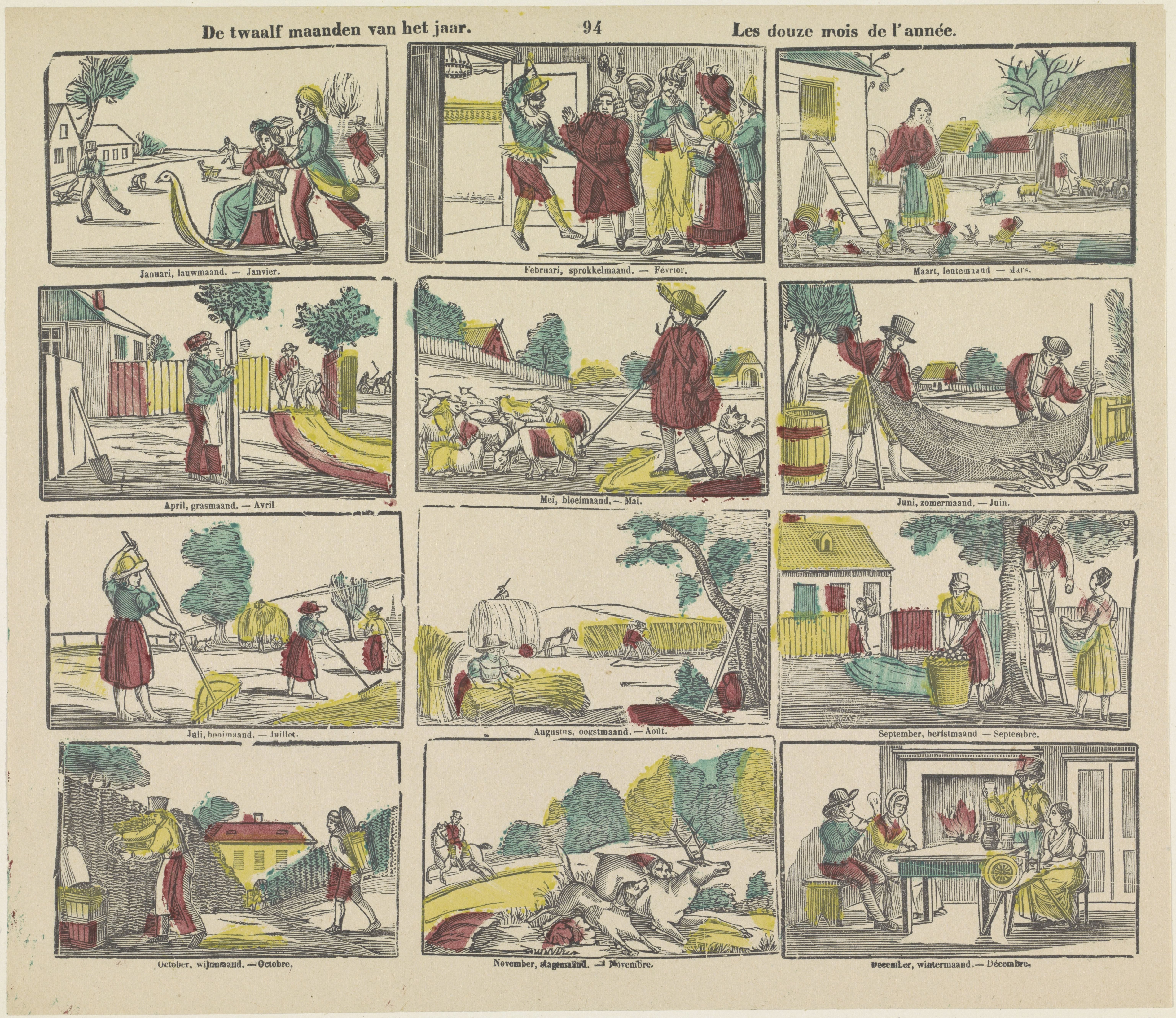 De twaalf maanden van het jaar / Les douze mois de l'année