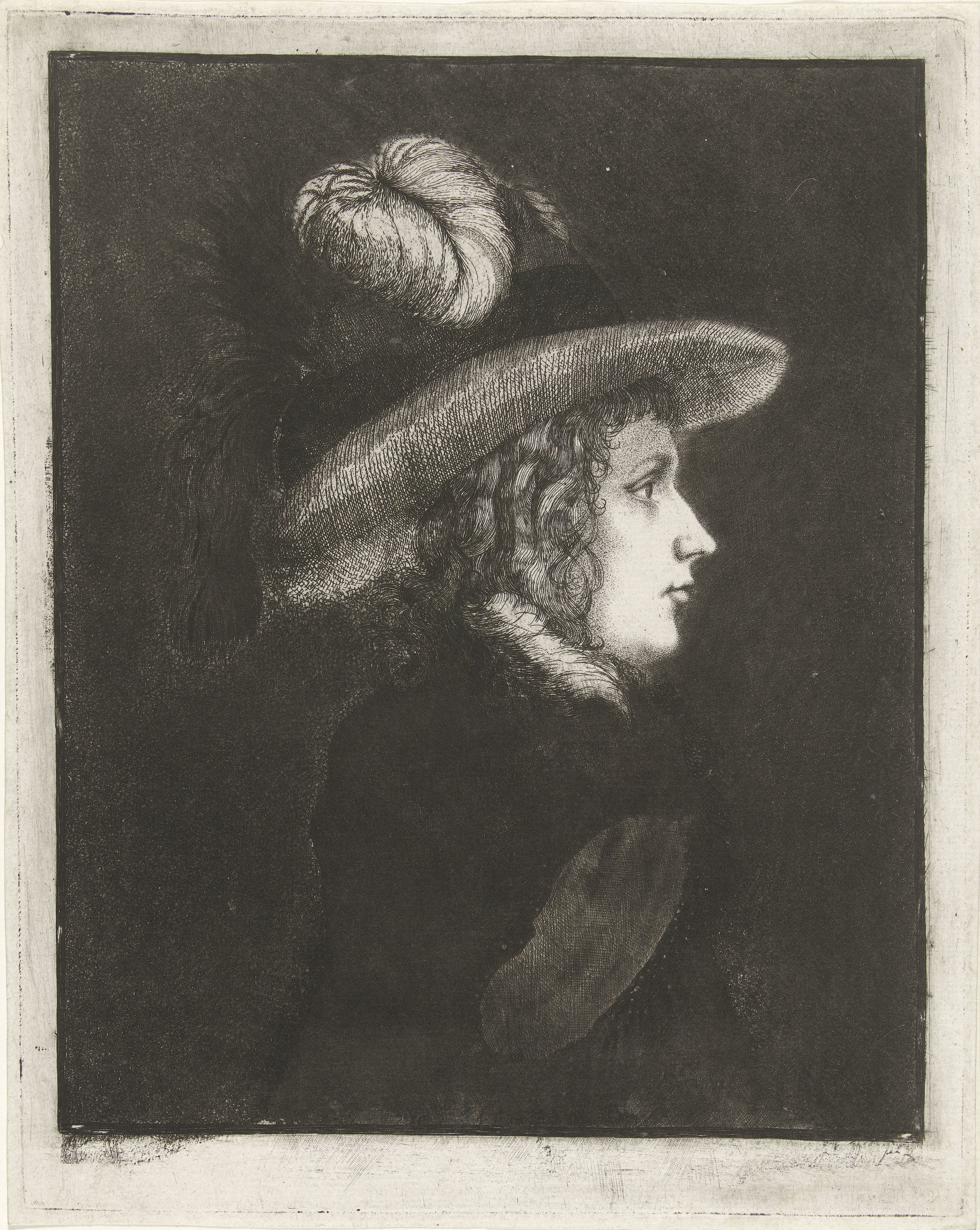 Portret van een vrouw met hoed