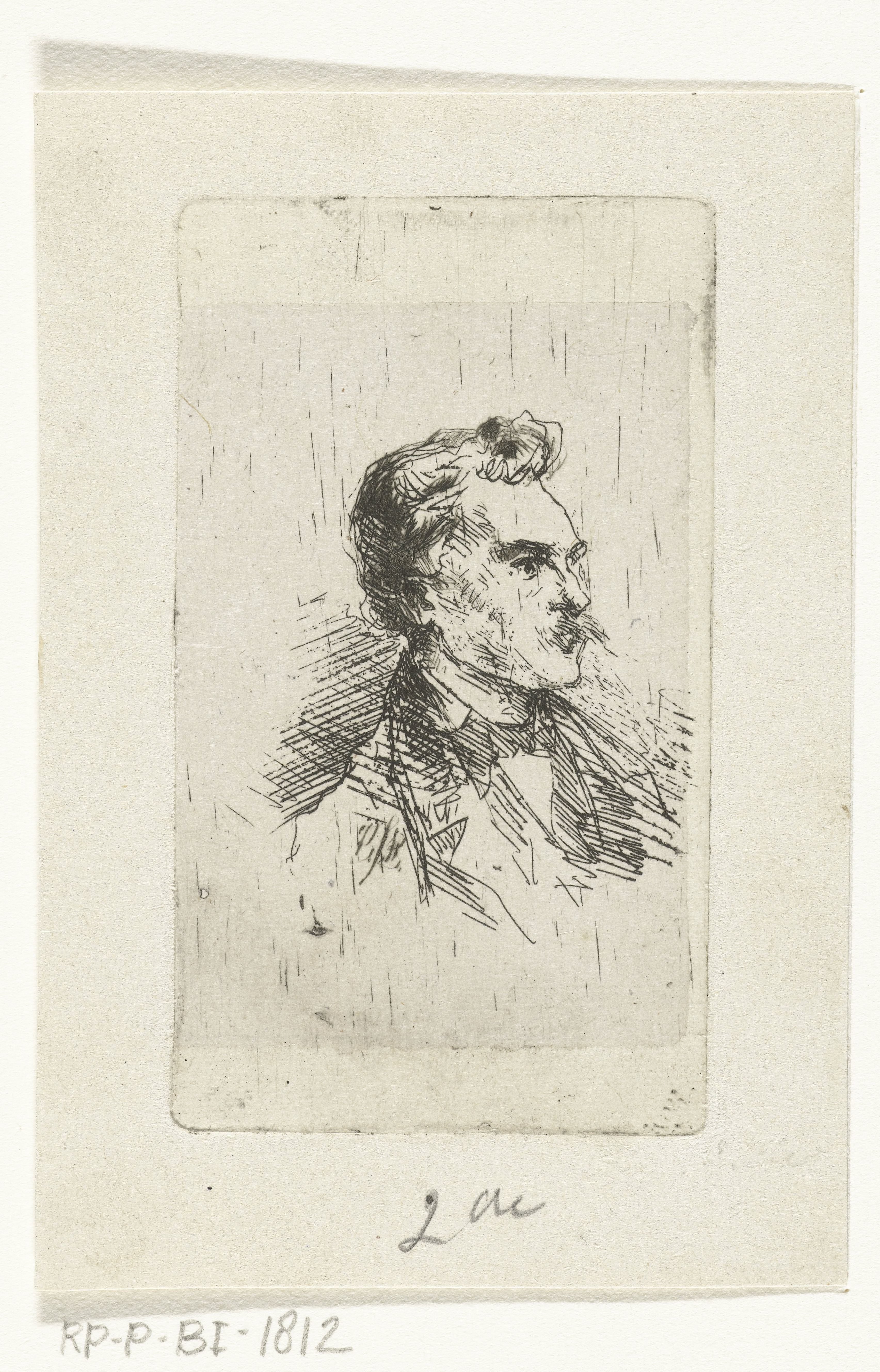 Portret van kunstenaar Frederik Hendrik Weissenbruch