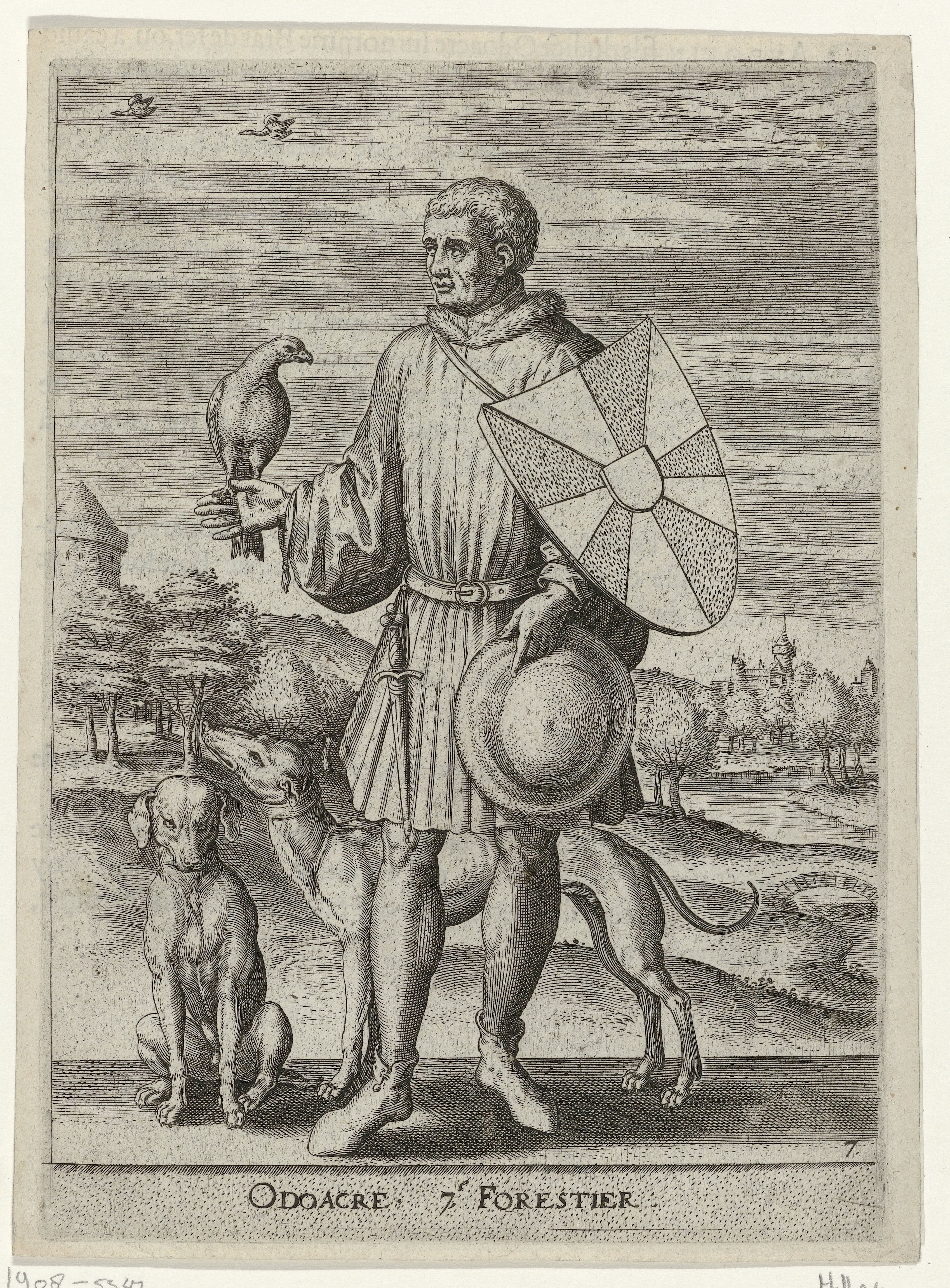 Portret van Odaker, markgraaf van Vlaanderen