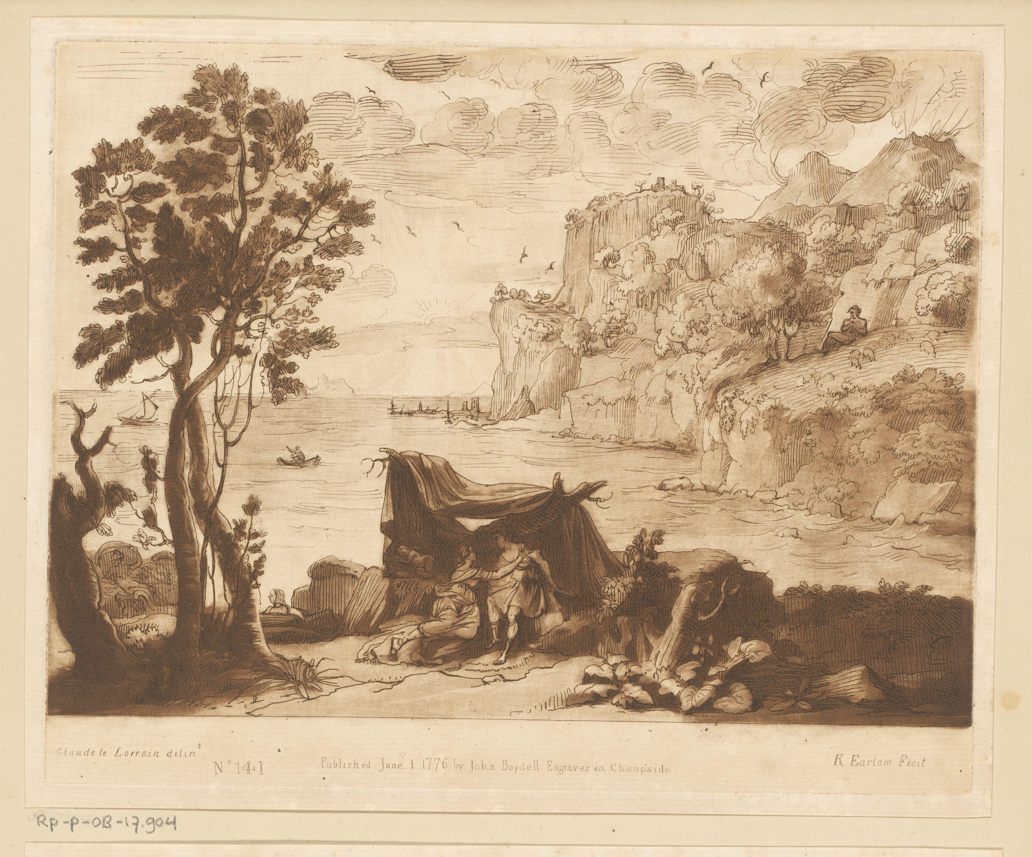 Kustlandschap met Acis en Galatea