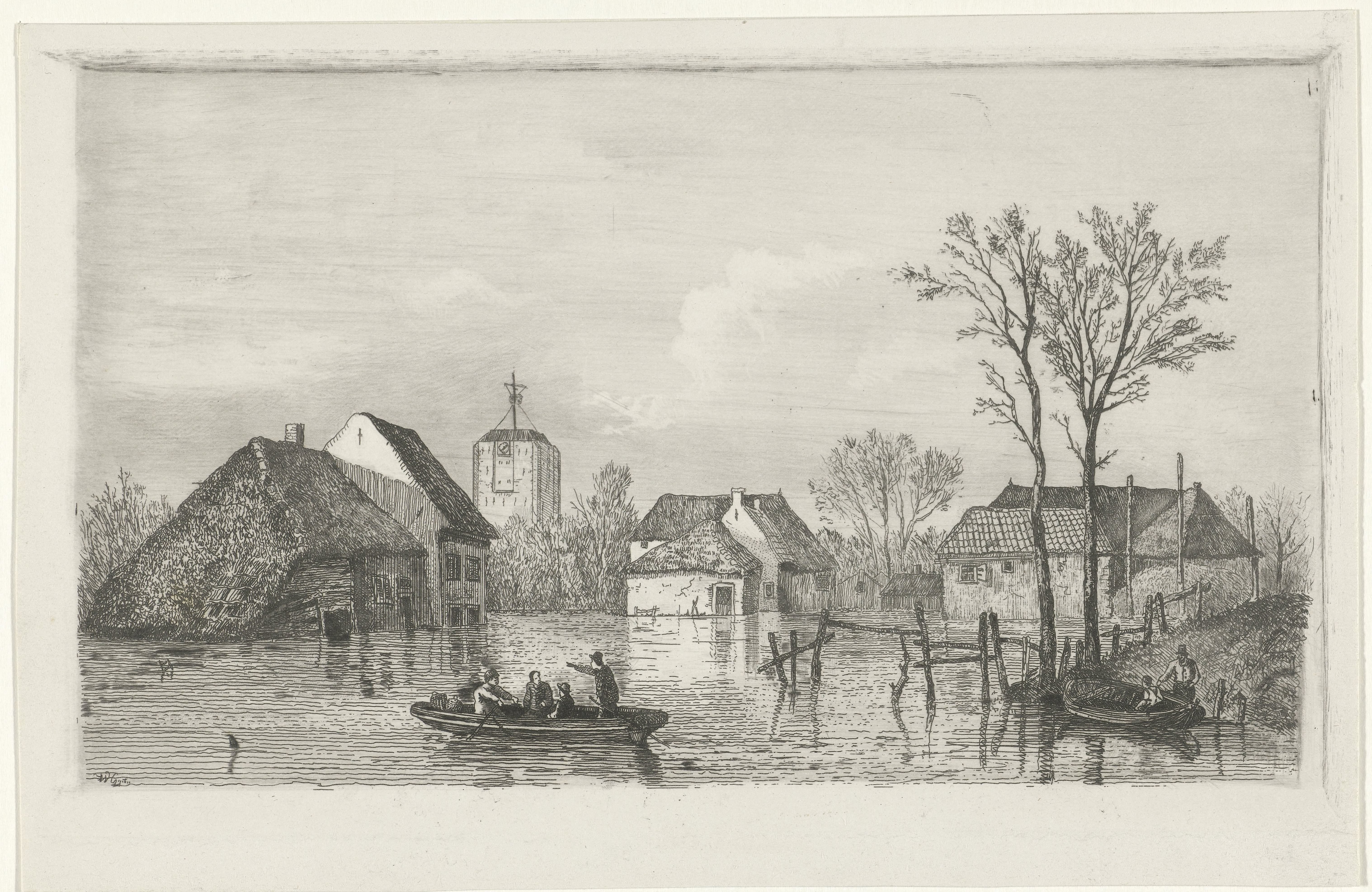 Overstroming bij Beesd, 1855