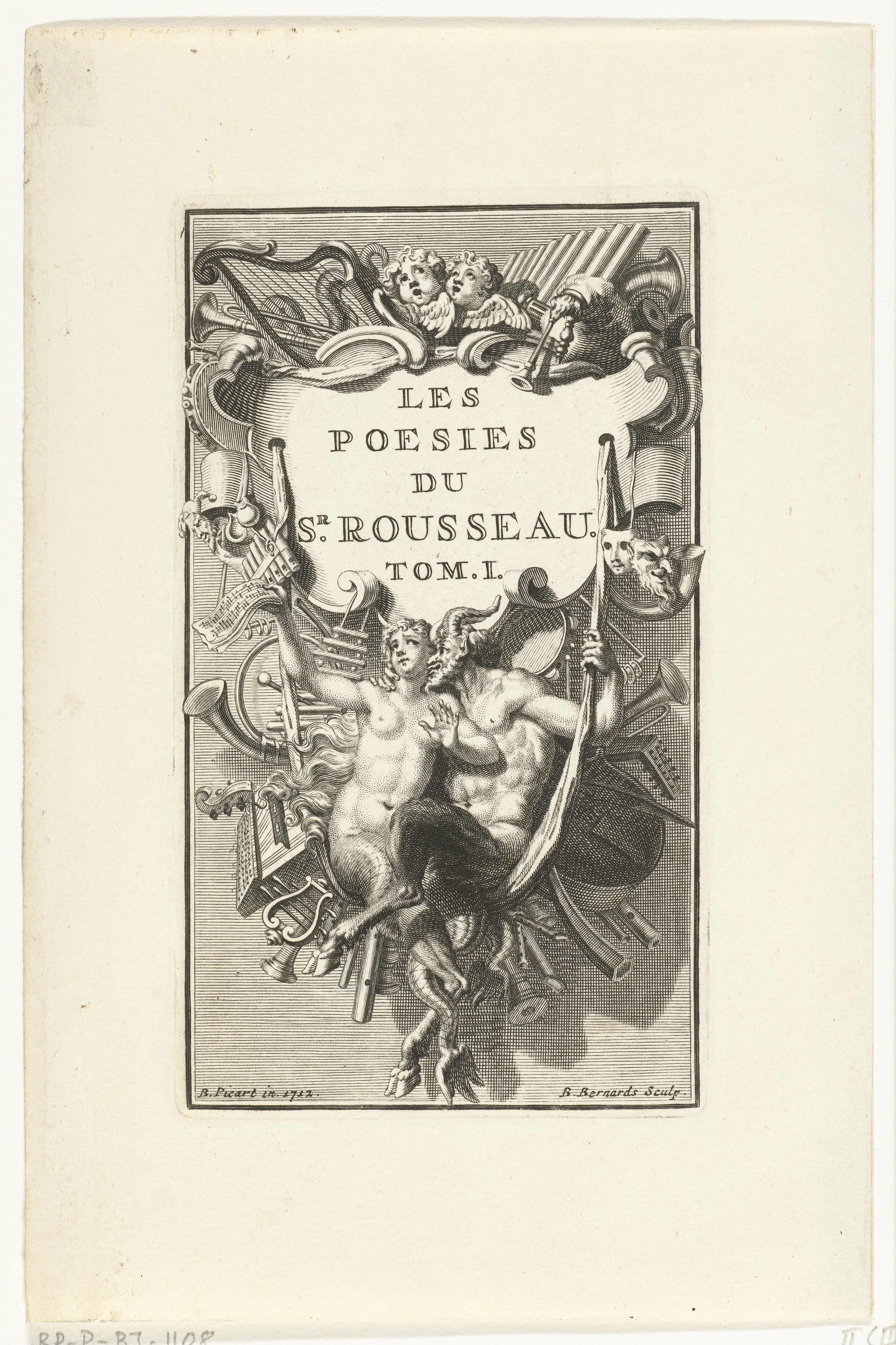 Titelpagina voor: J.-B. Rousseau, Les œuvres choisies, deel 1