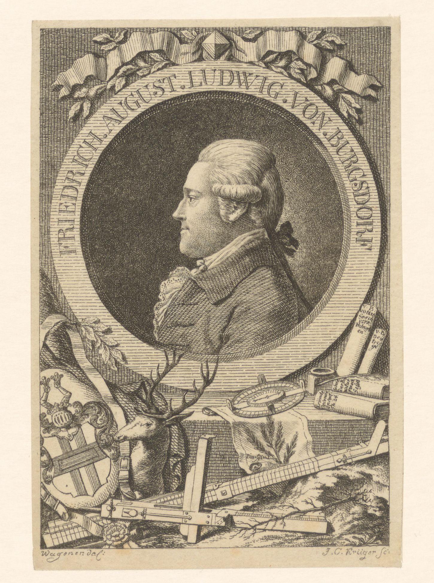 Portret van Friedrich August Ludwig von Burgsdorf