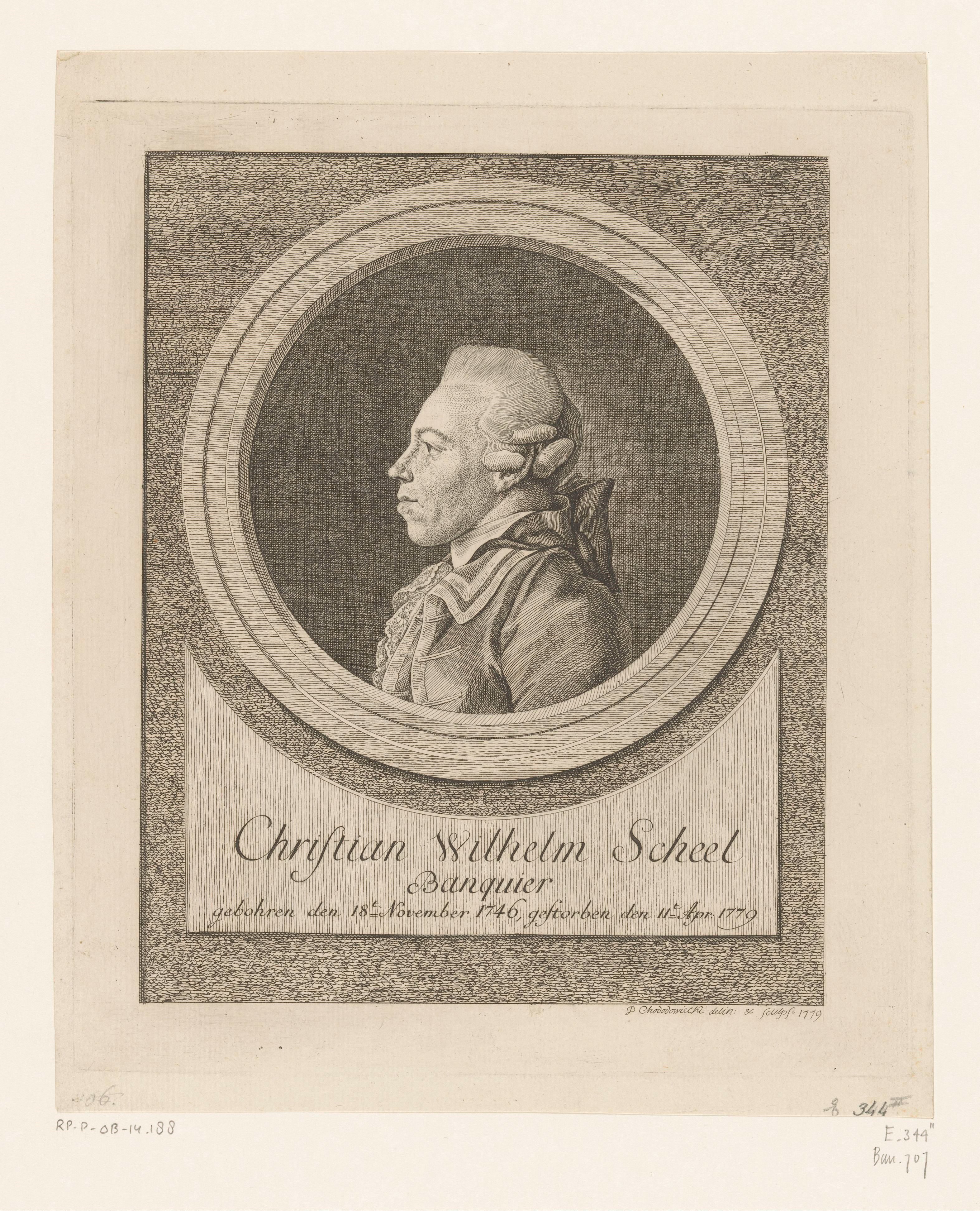 Portret van Christian Wilhelm Scheel