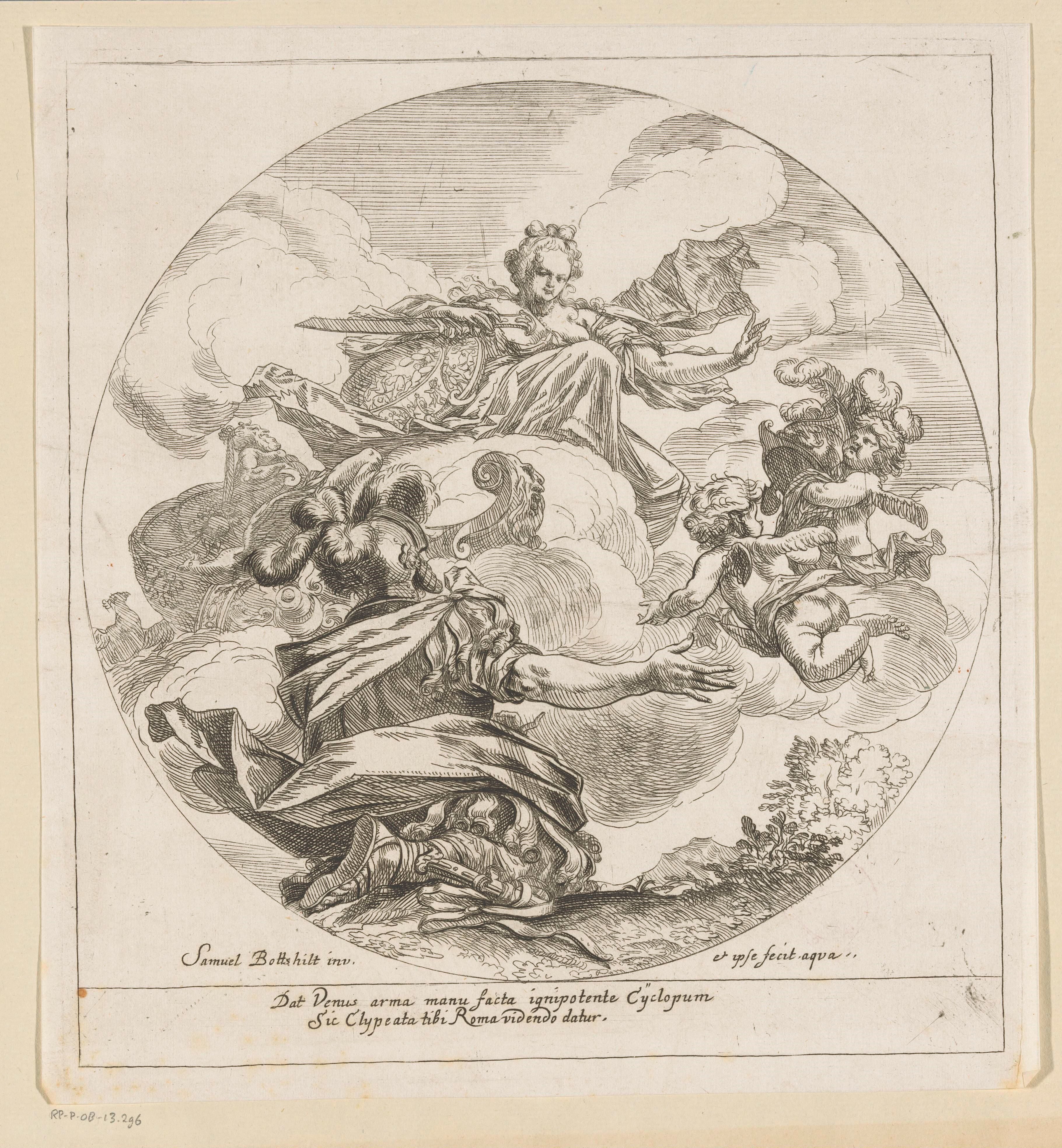 Venus schenkt Aeneas wapens
