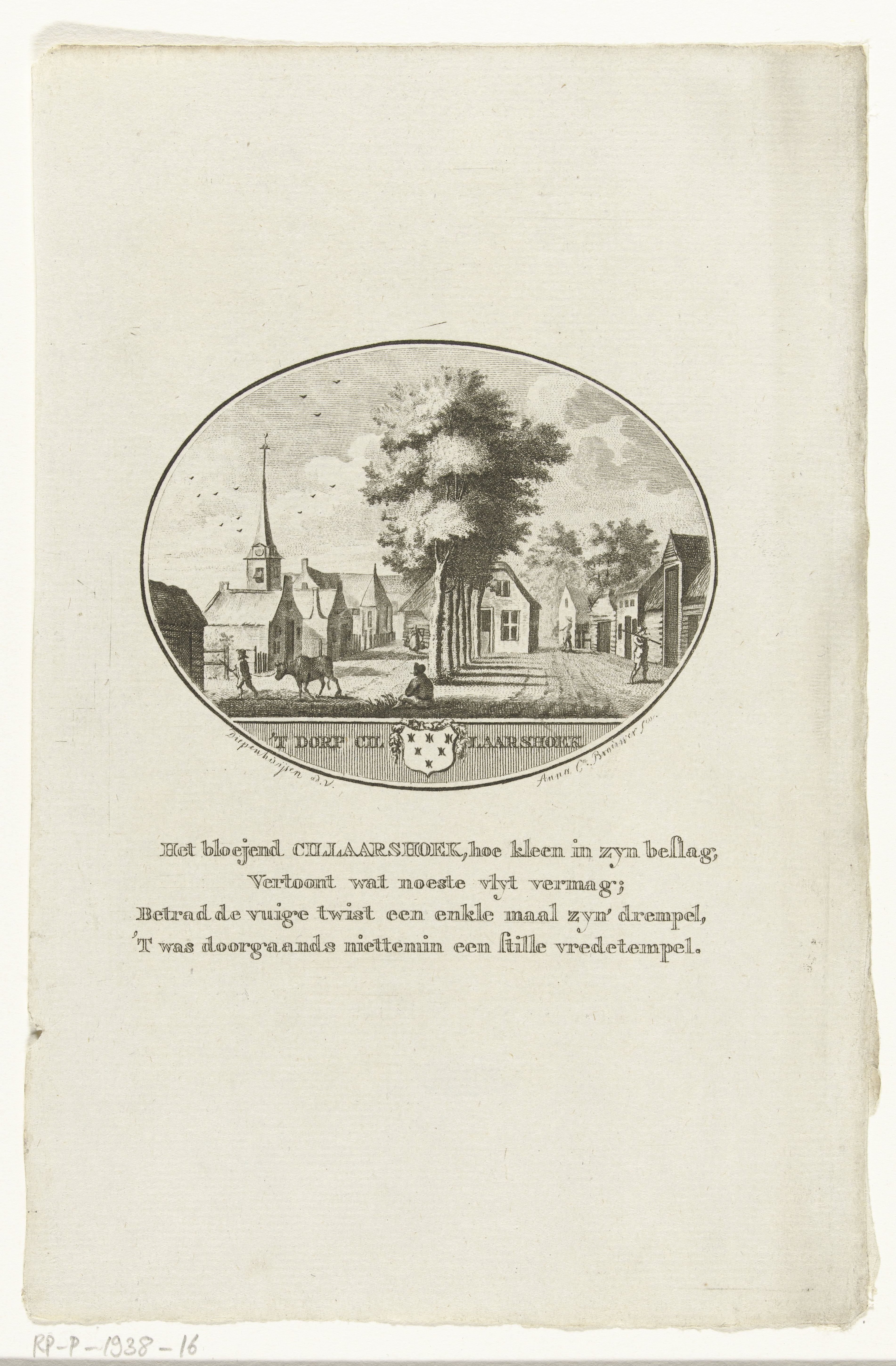Gezicht op de Keizersdijk in het dorp Cillaarshoek