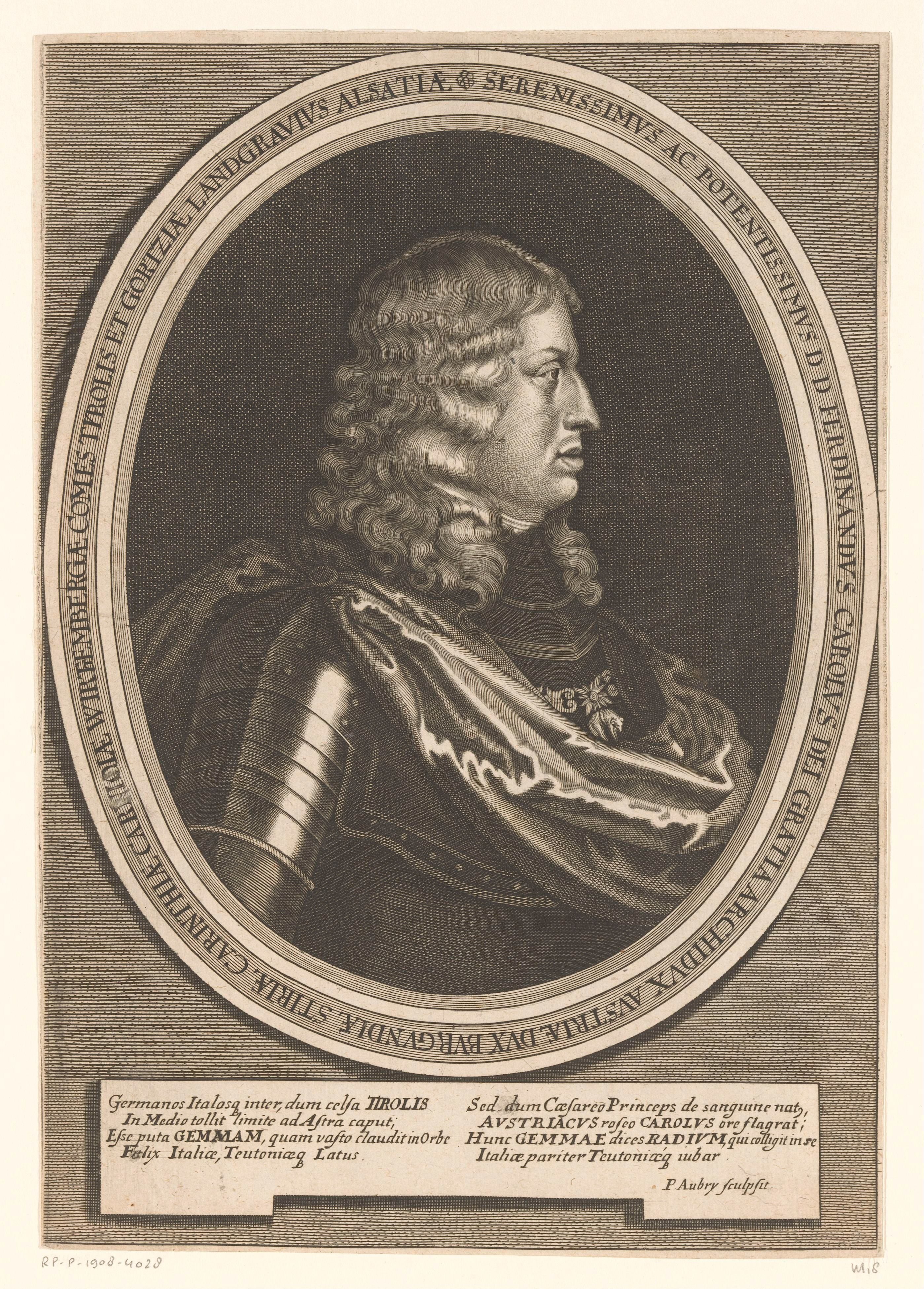 Portret van Ferdinand Karl, aartshertog van Oostenrijk