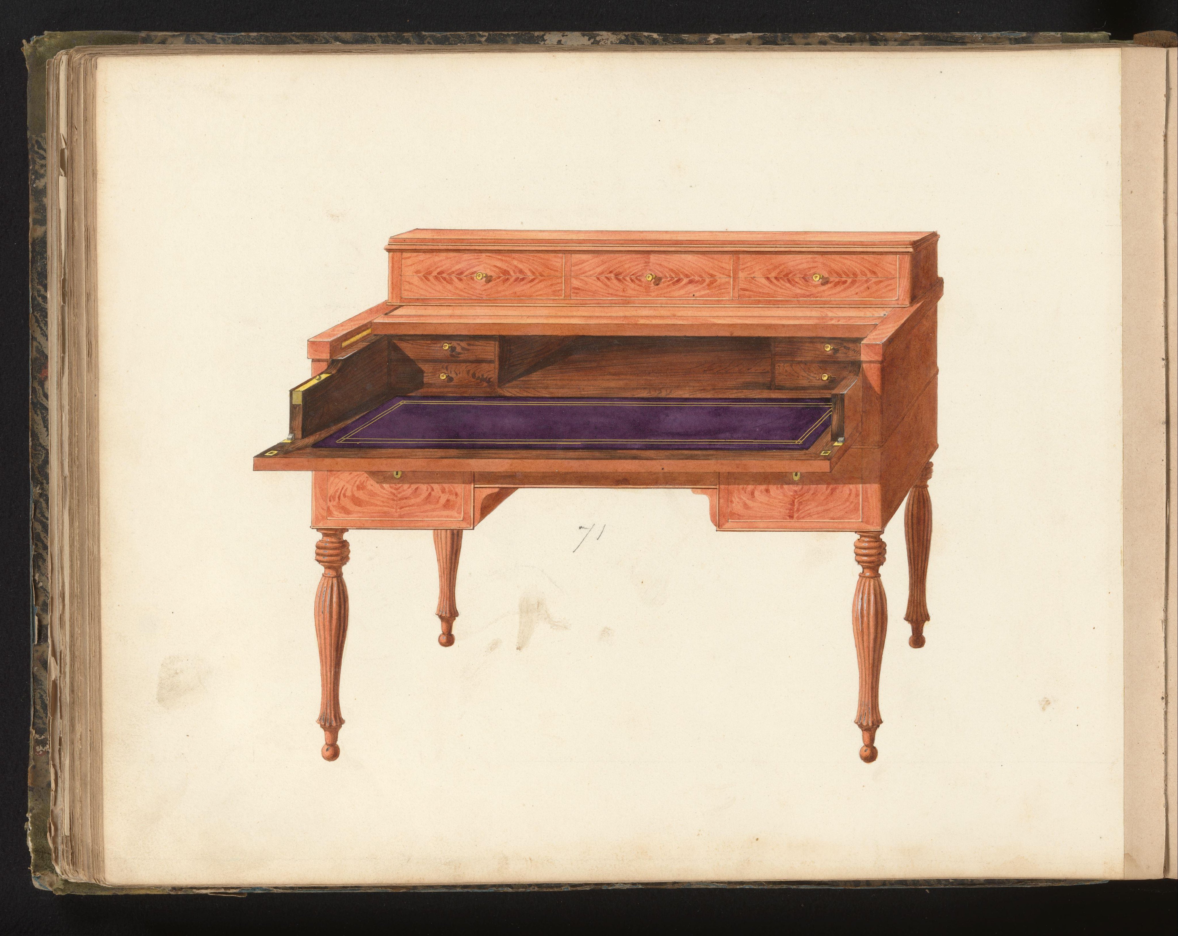 Ontwerp voor een ‘piano-bureau’