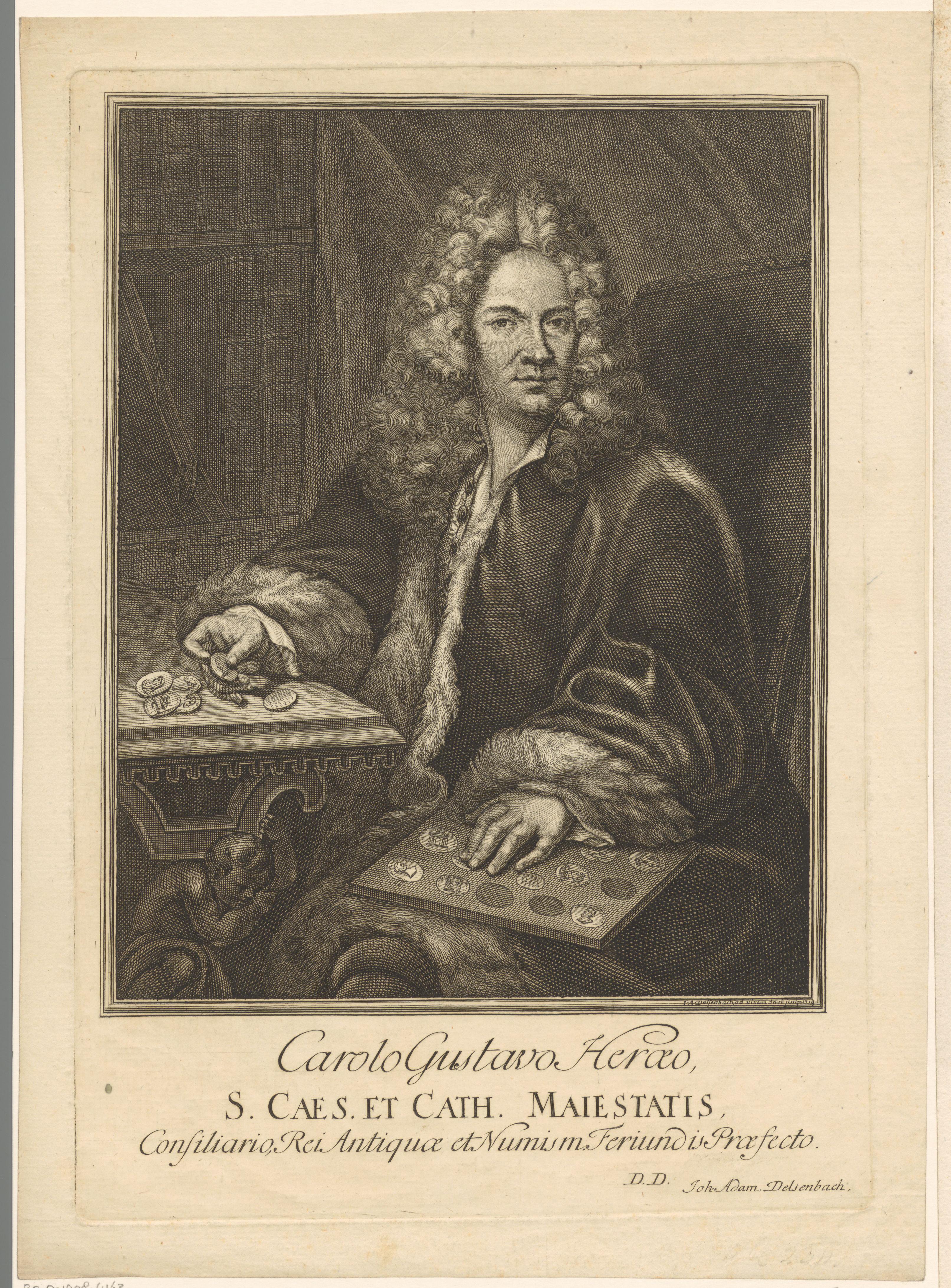 Portret van Karl Gustav Heraeus