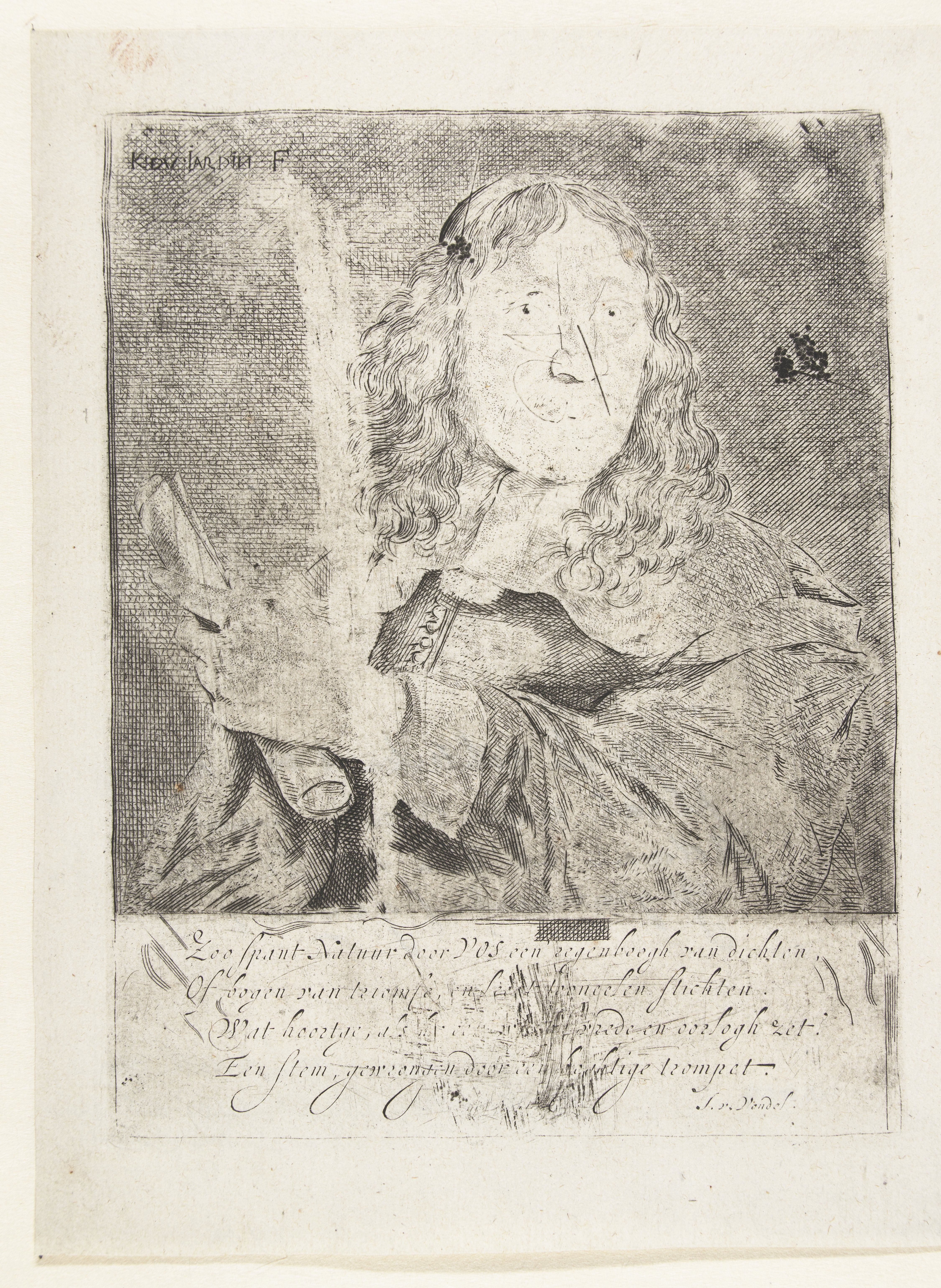 Portret van de dichter Jan de Vos