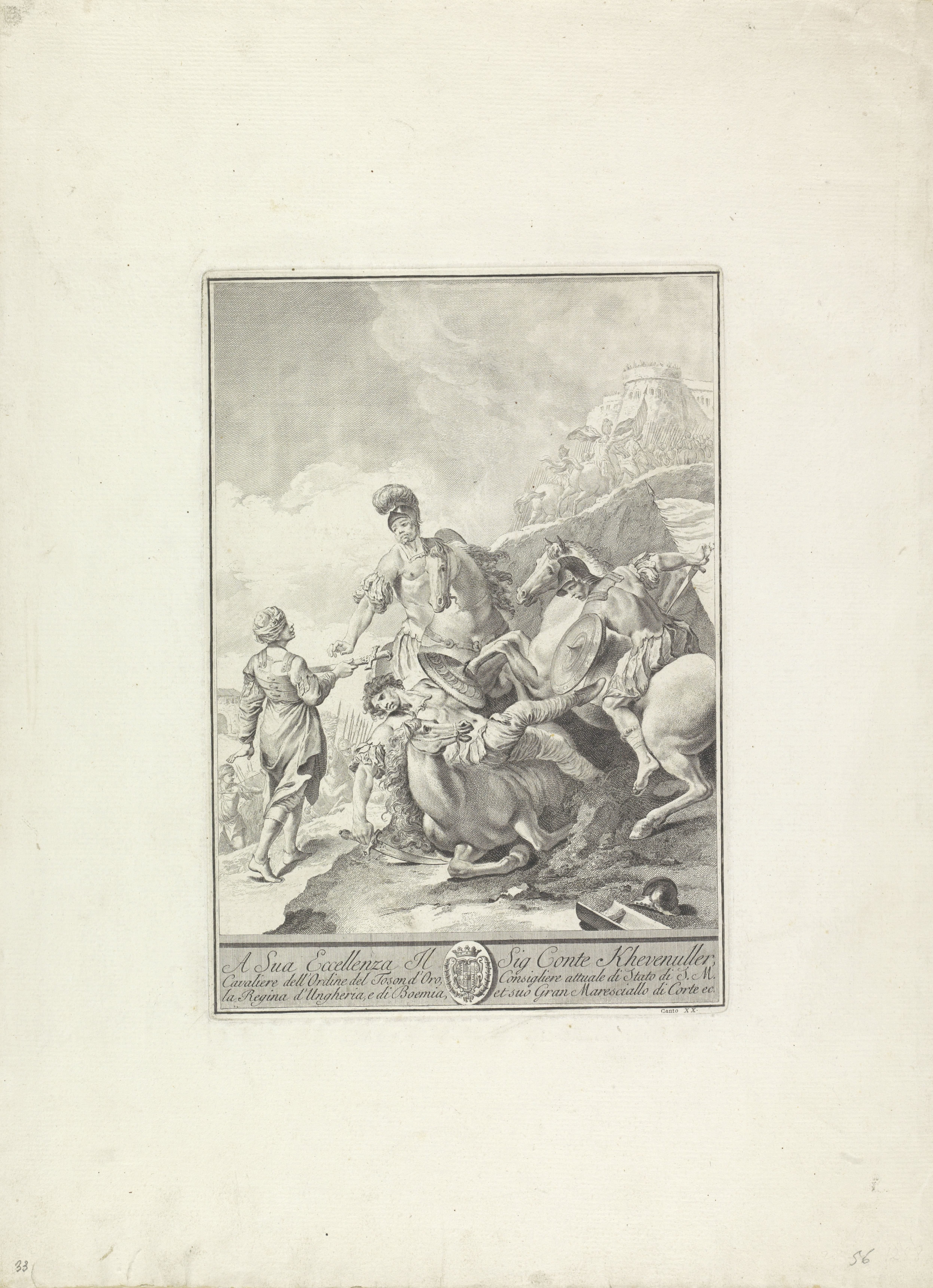 Scène uit Tasso's 'La Gerusalemme liberata'