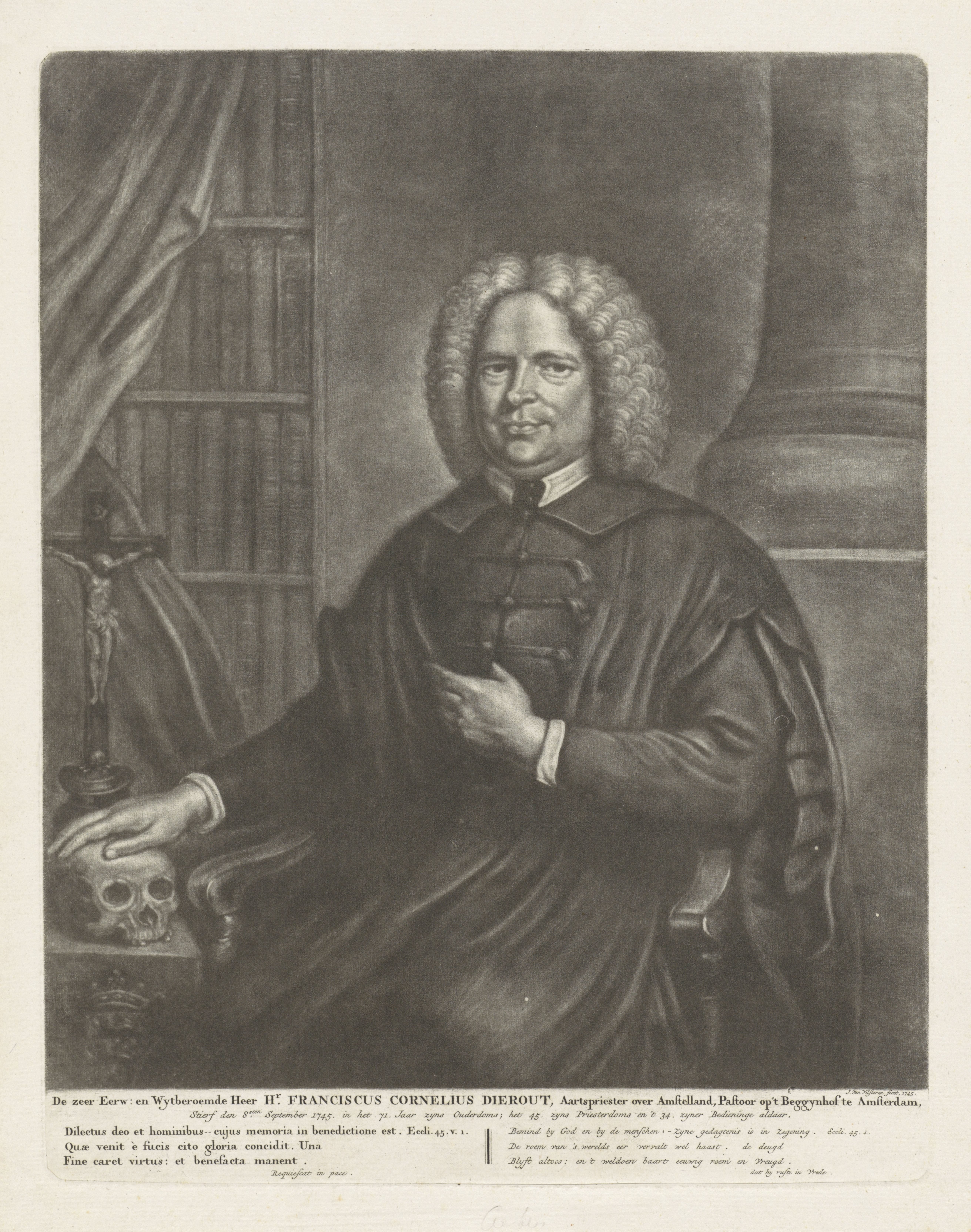 Portret van de pastoor Franciscus Cornelius Dierout