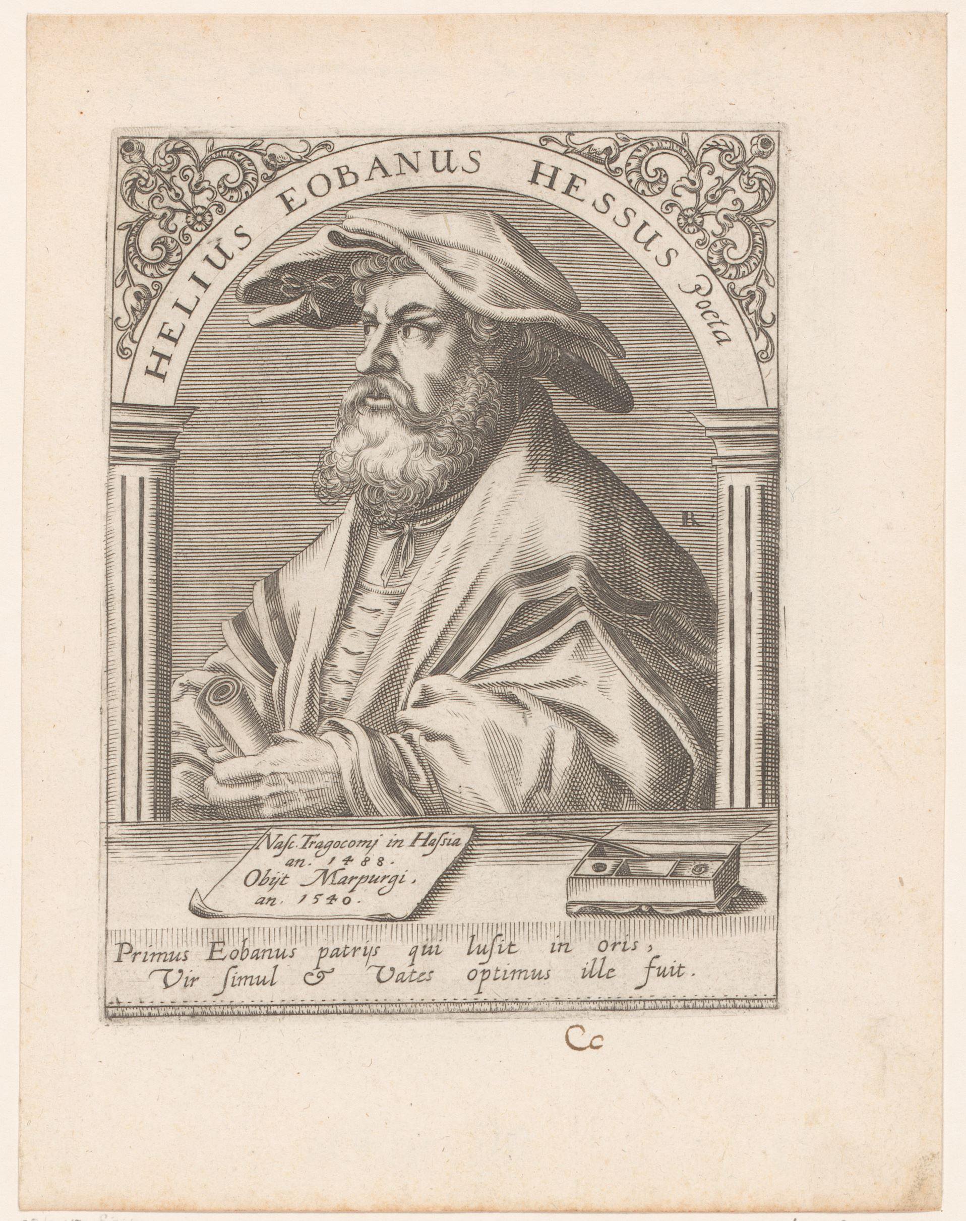 Portret van Helius Eobanus Hessus