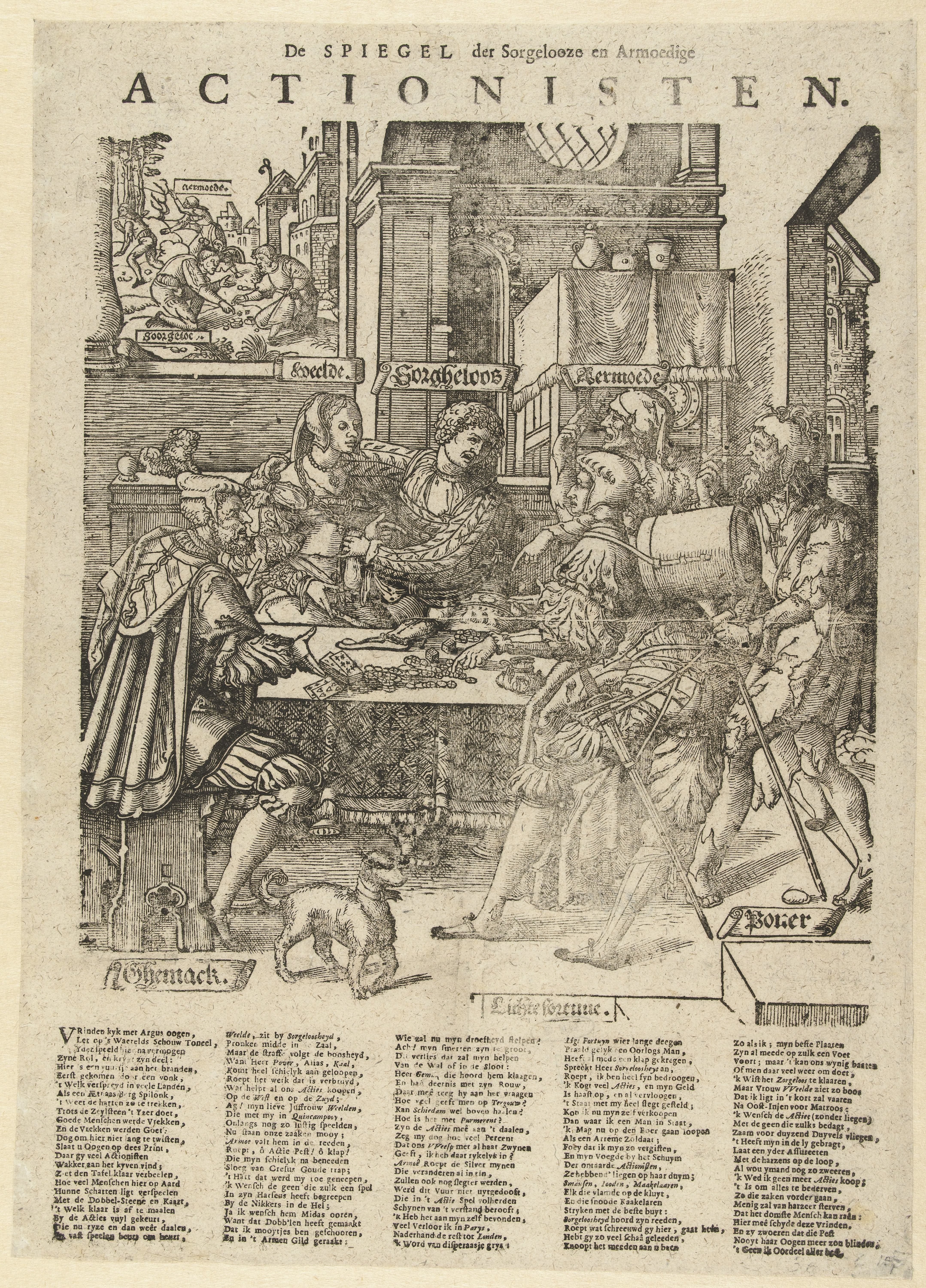 Spotprent op de Actionisten van 1720