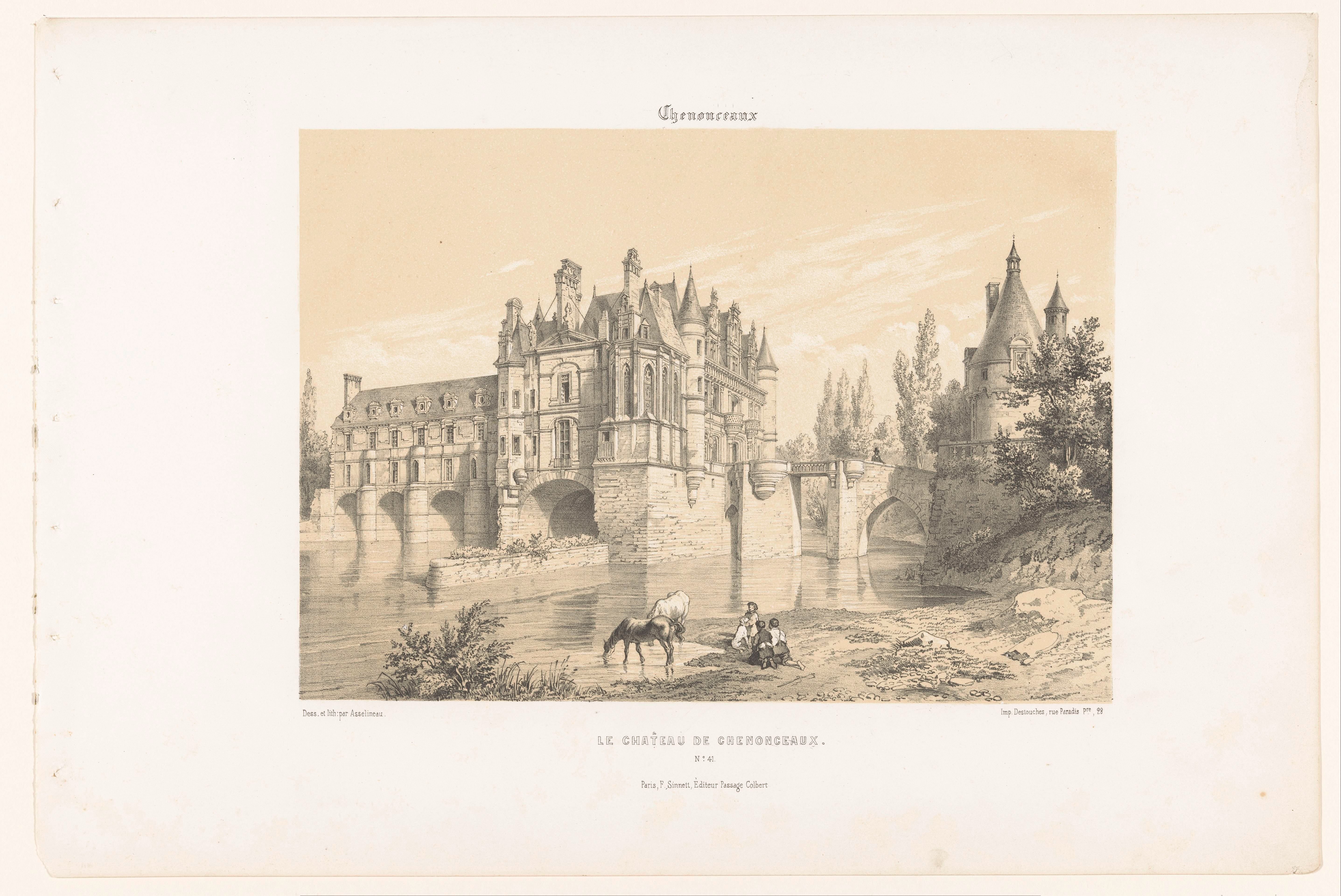 Zicht op het kasteel van Chenonceau