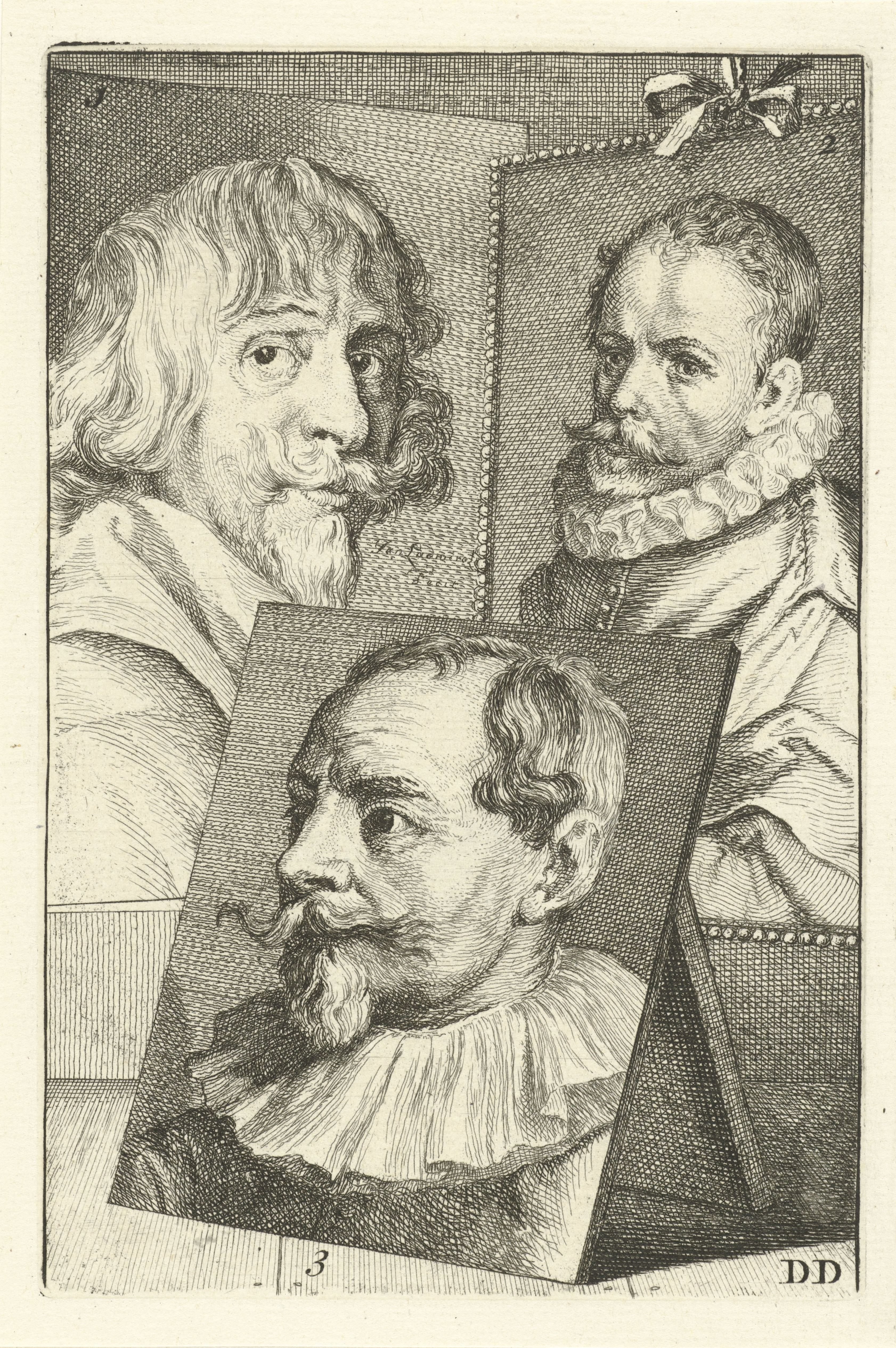Portretten van Hendrik van Steenwijck, Jacob de Gheyn en Sebastiaan Vranx