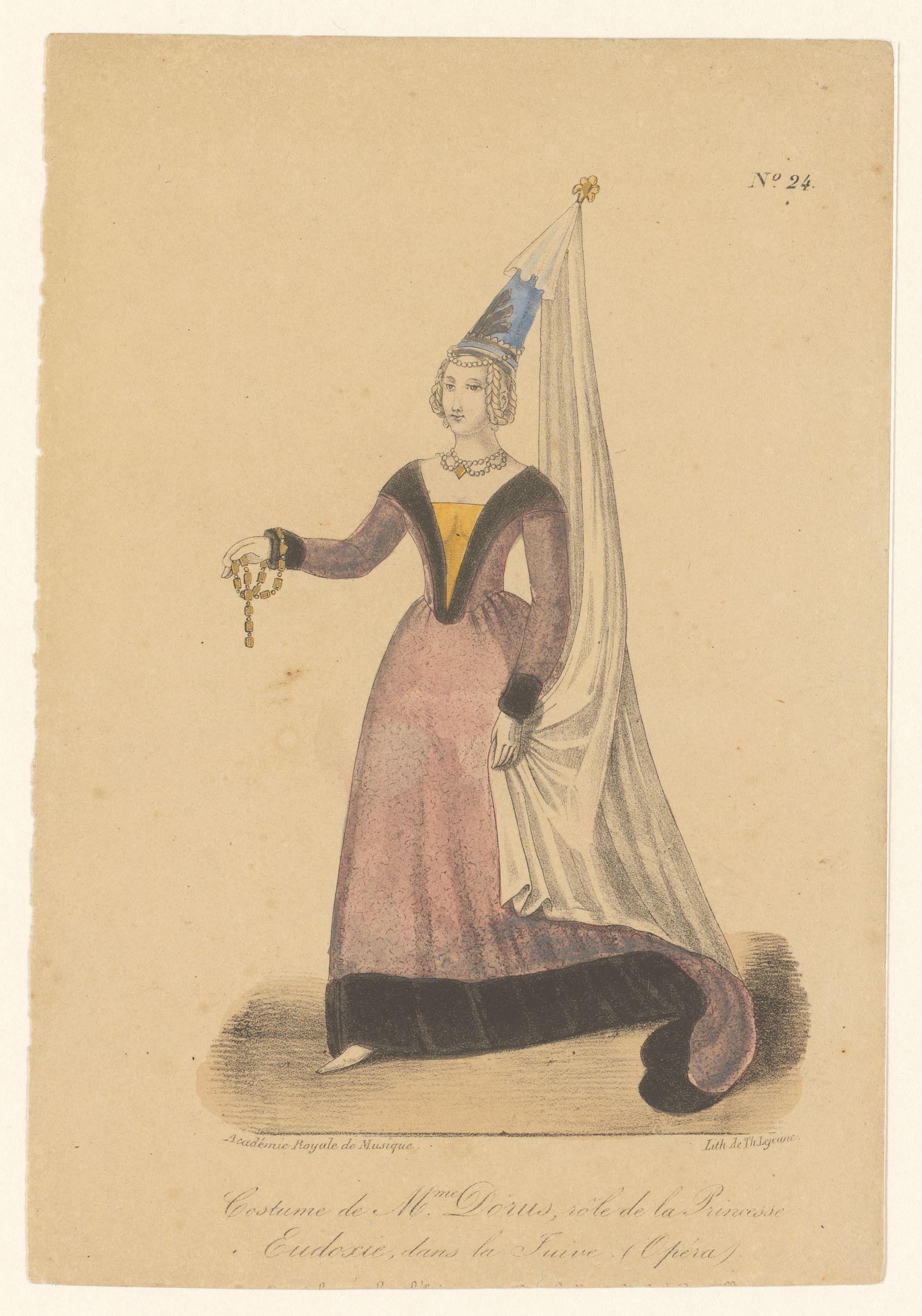 Julie Dorus-Gras in de rol van prinses Eudoxie in de opera La Juive