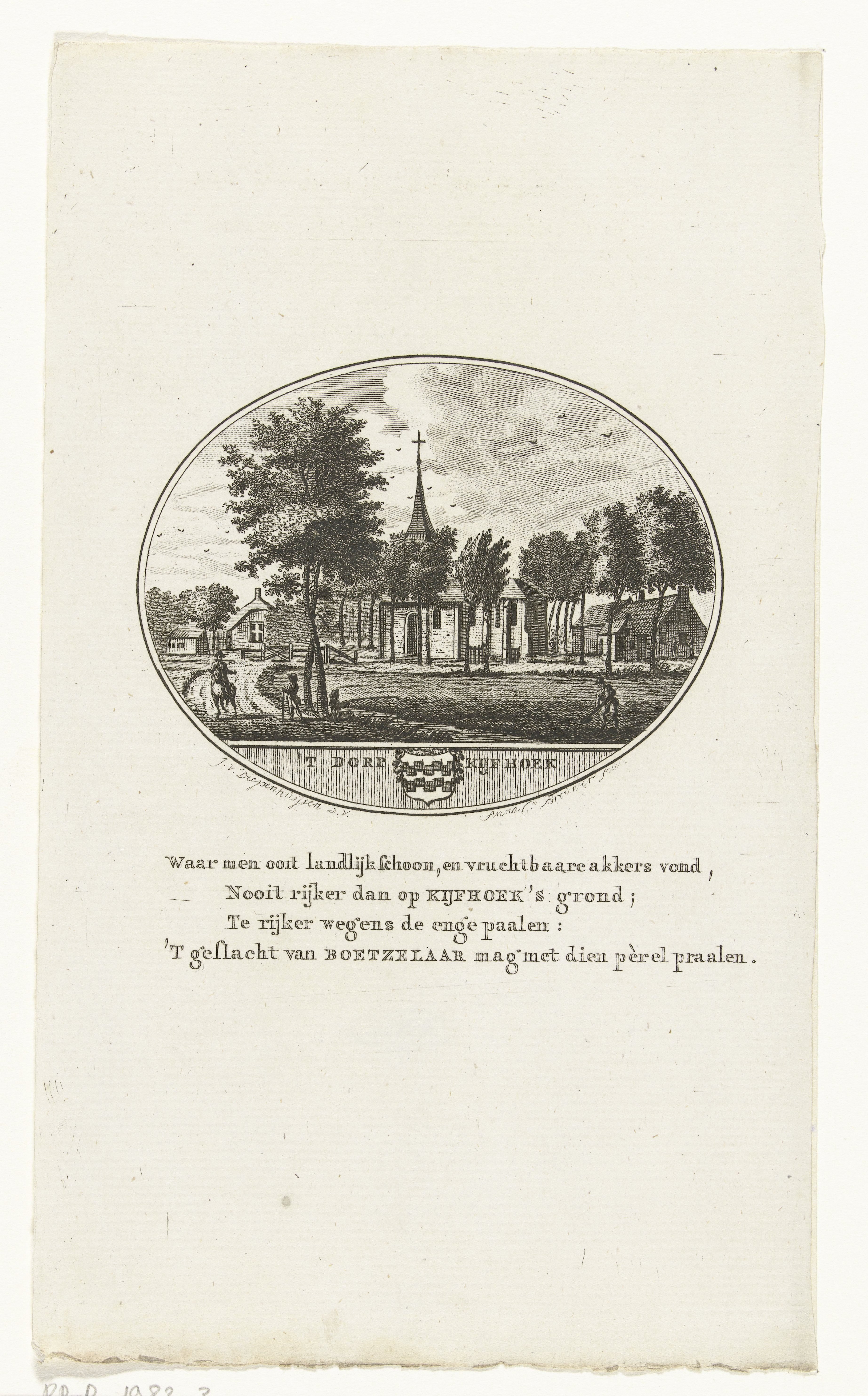 Gezicht op het dorp Kijfhoek