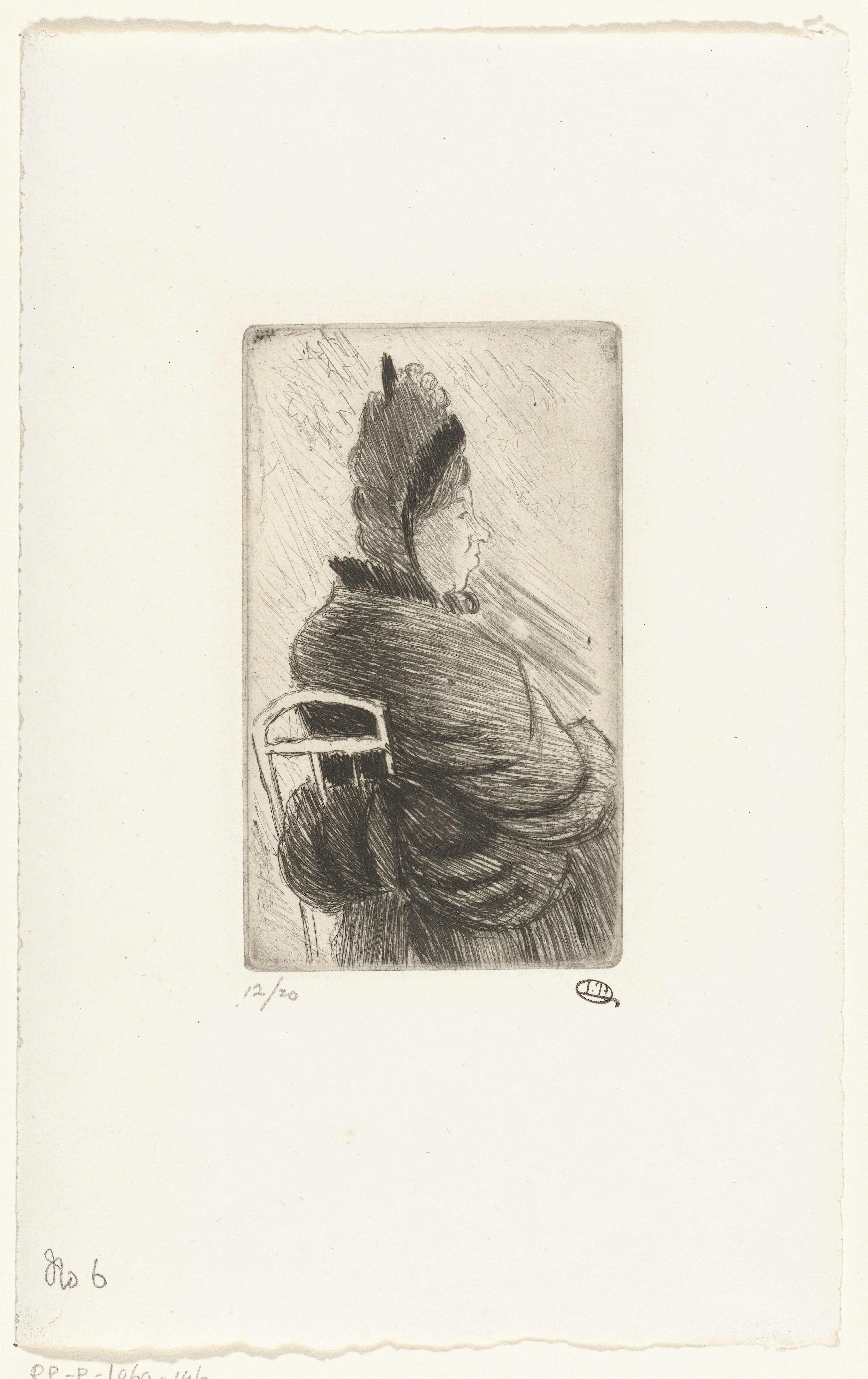 Zittende vrouw