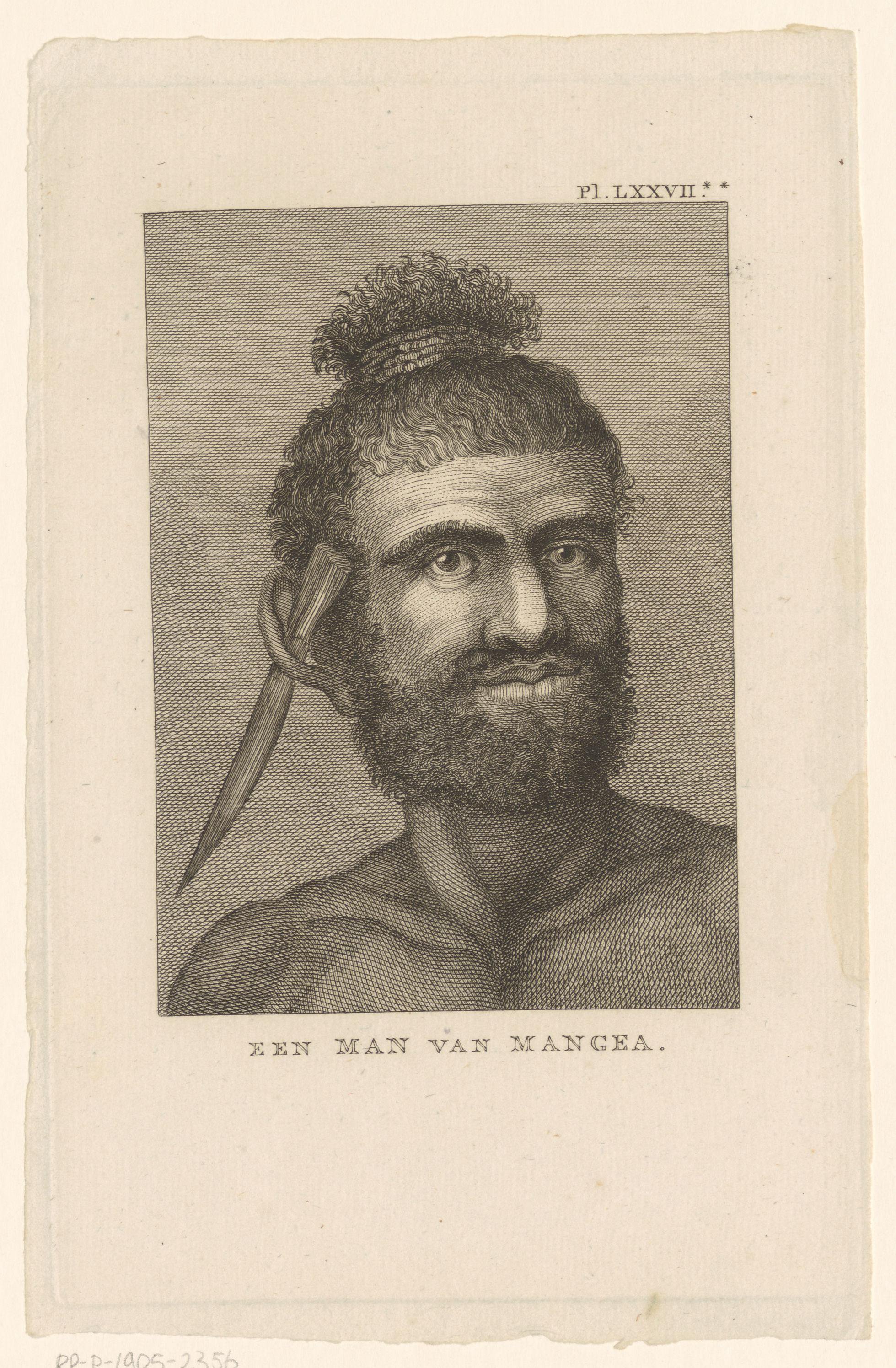 Portret van een onbekende man afkomstig van het eiland Mangea