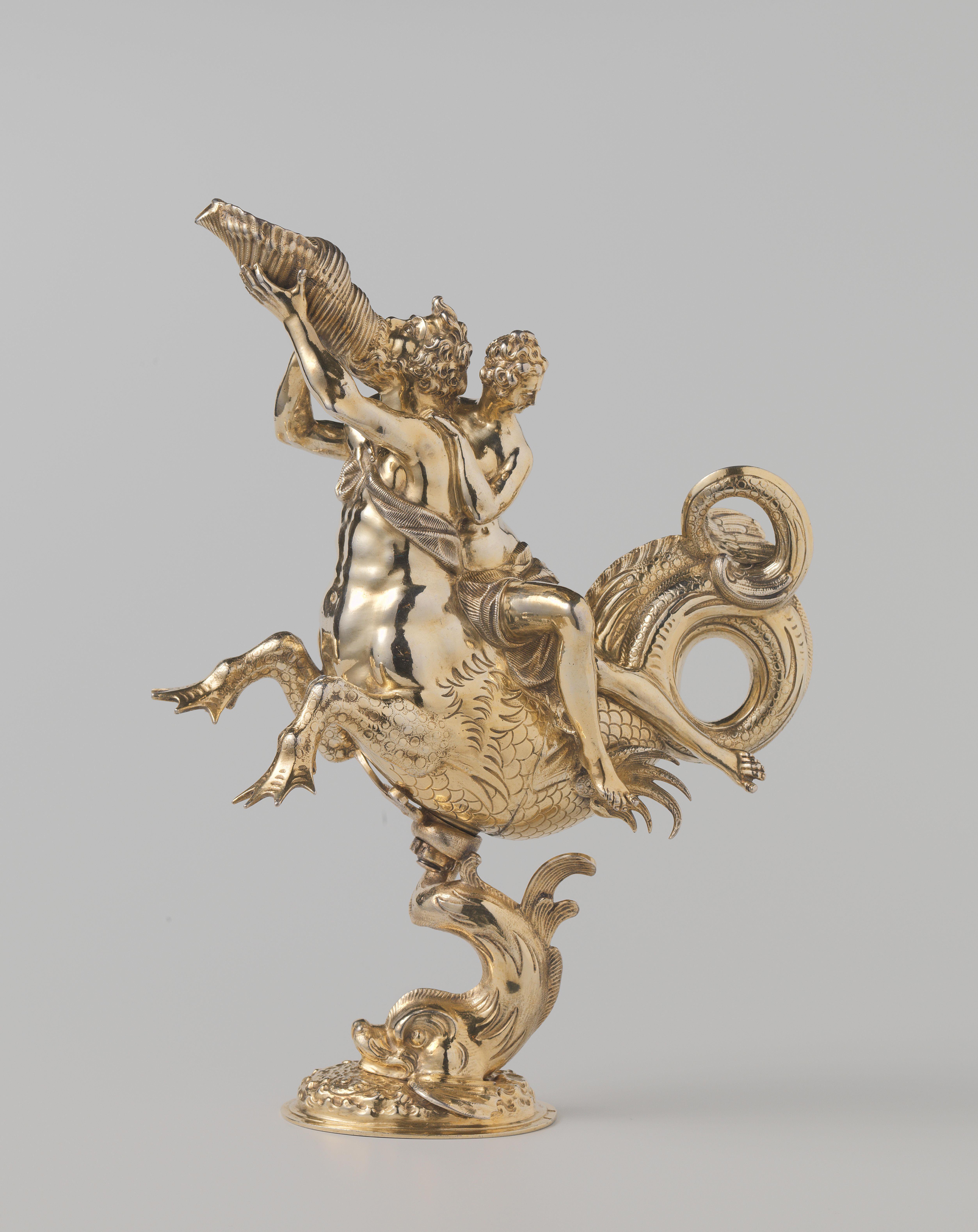 Ewer in the shape of a triton and a nereid